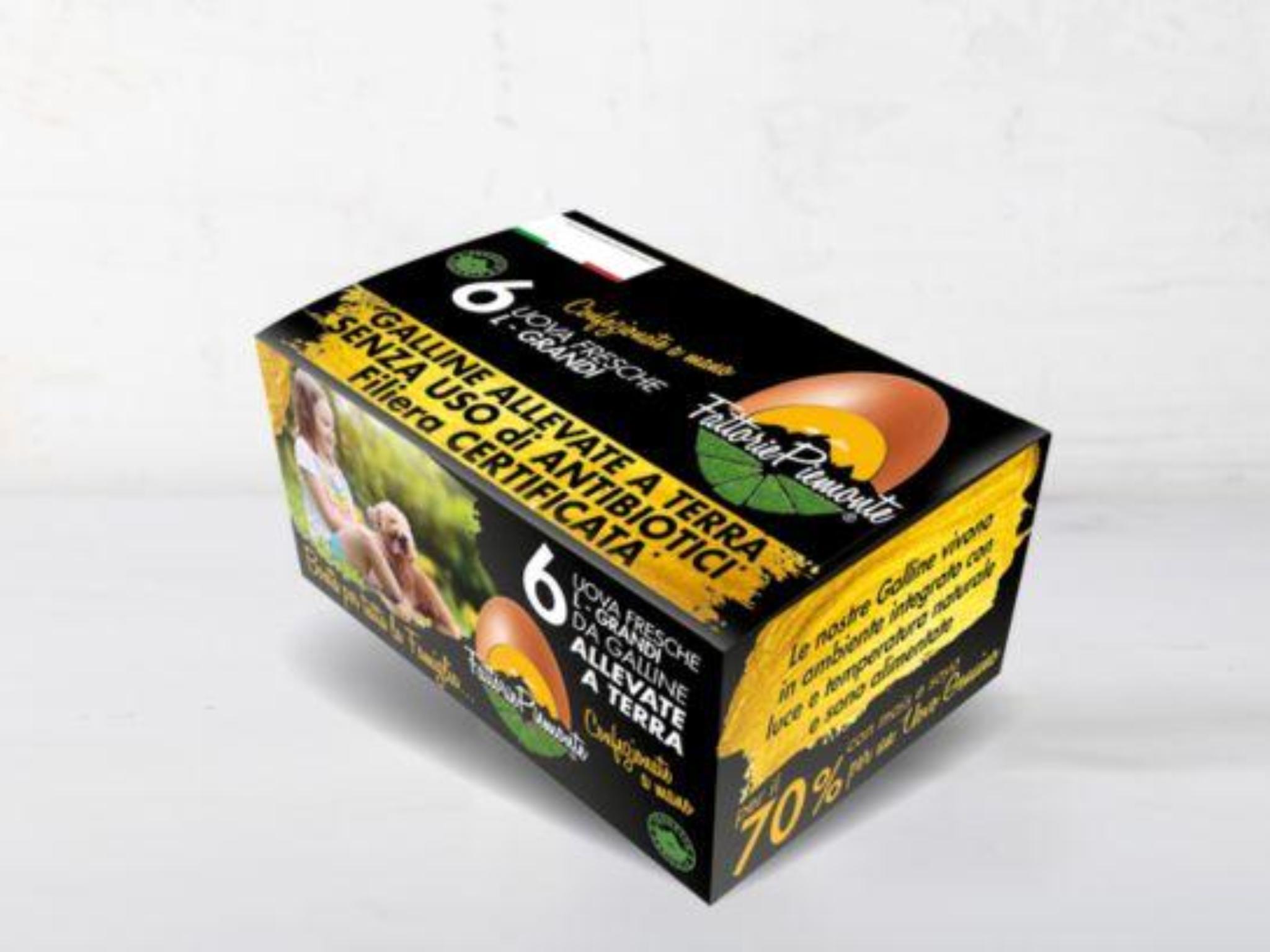 6 uova da allevamento a terra piemontesi