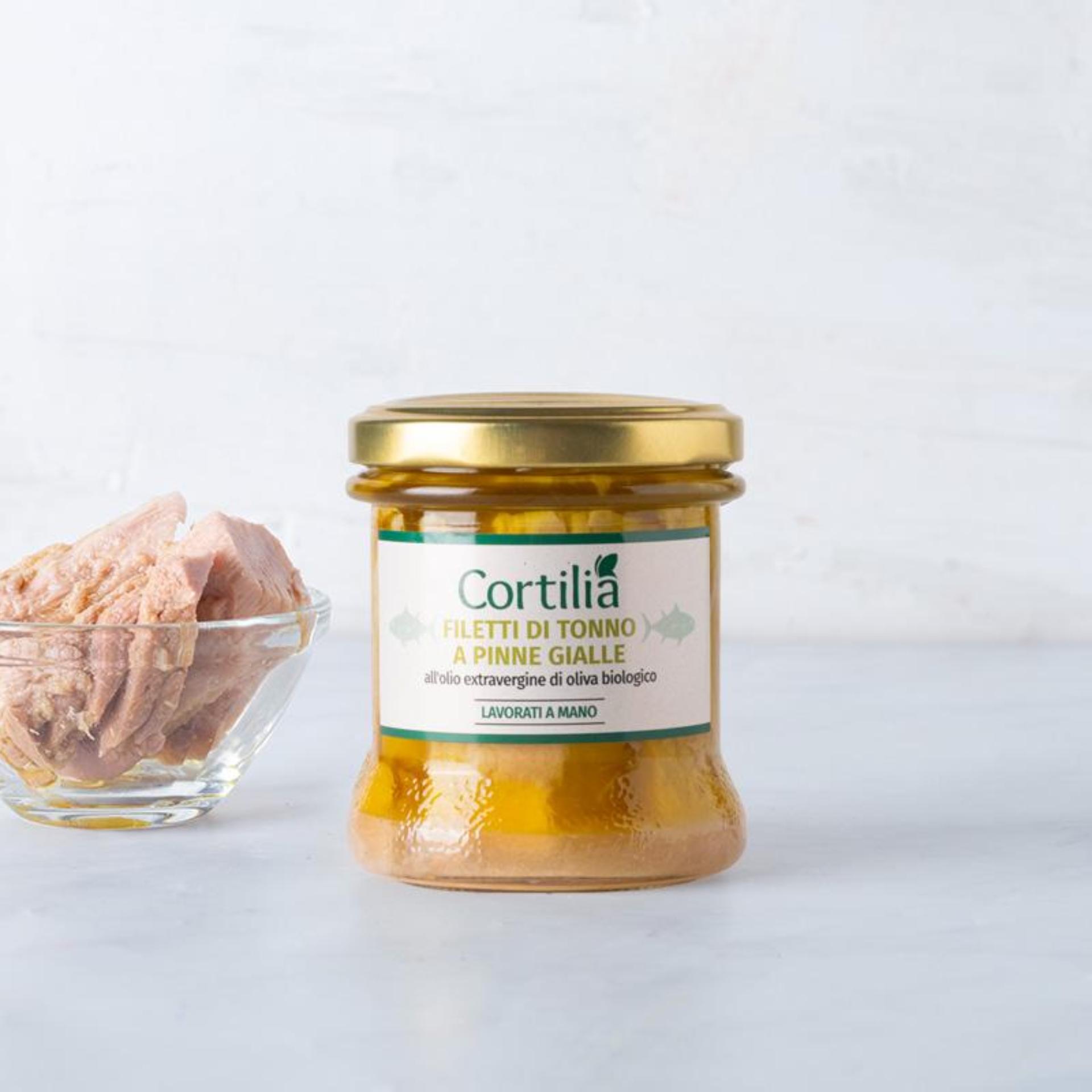 Filetti di tonno all'olio extra vergine di oliva biologico