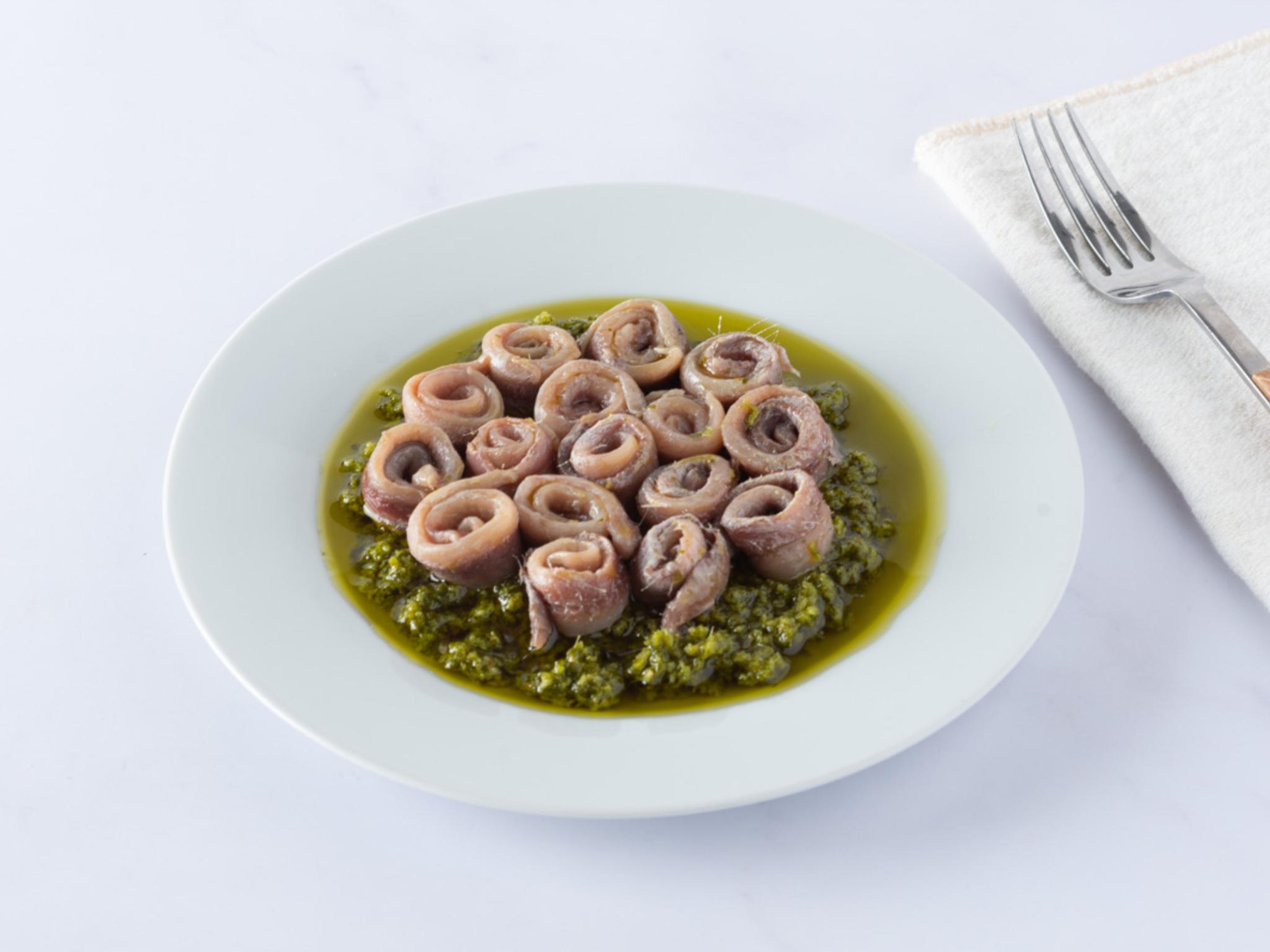 Filetti di acciughe in salsa verde