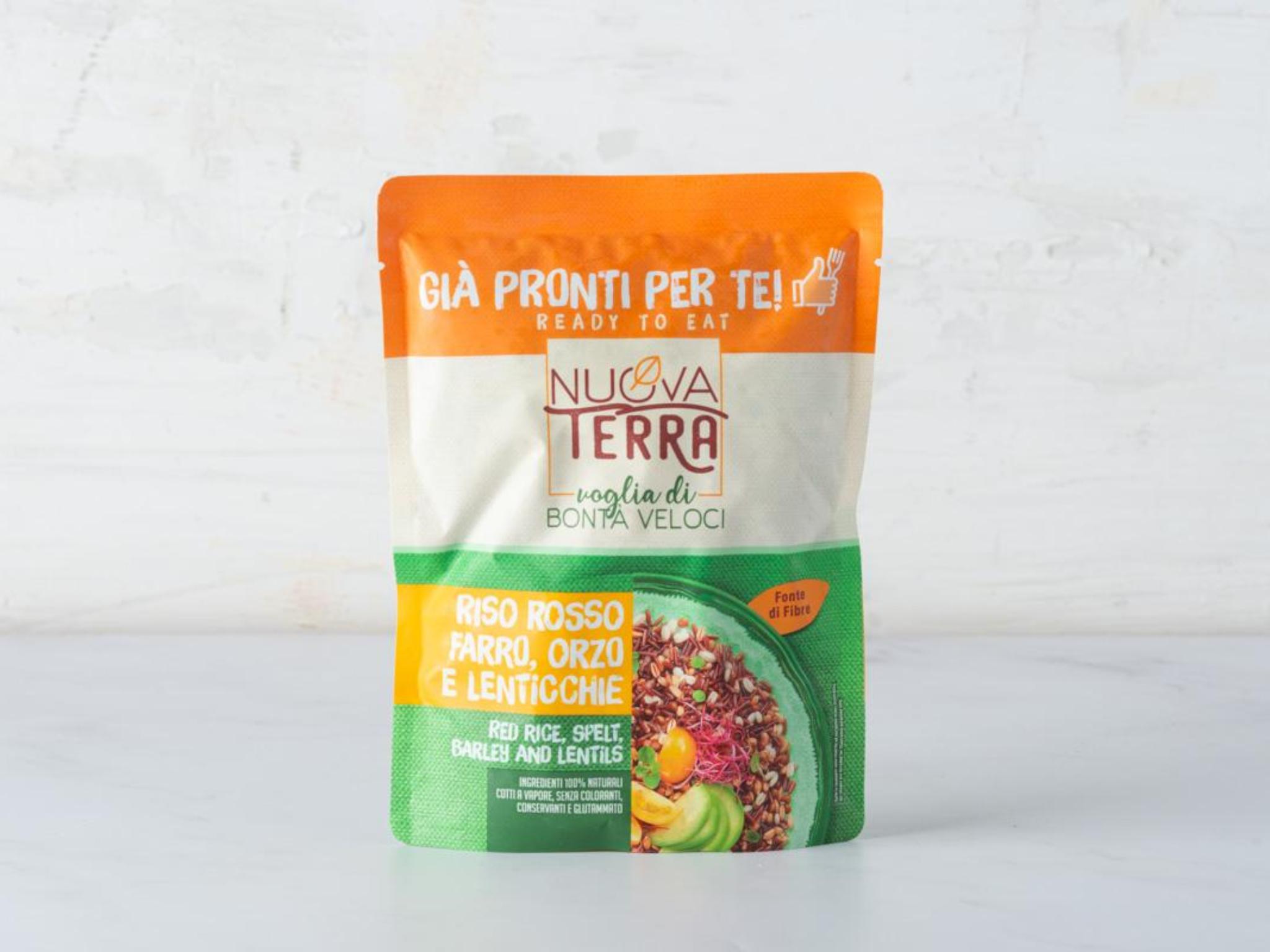 Mix di riso rosso, farro, orzo e lenticchie