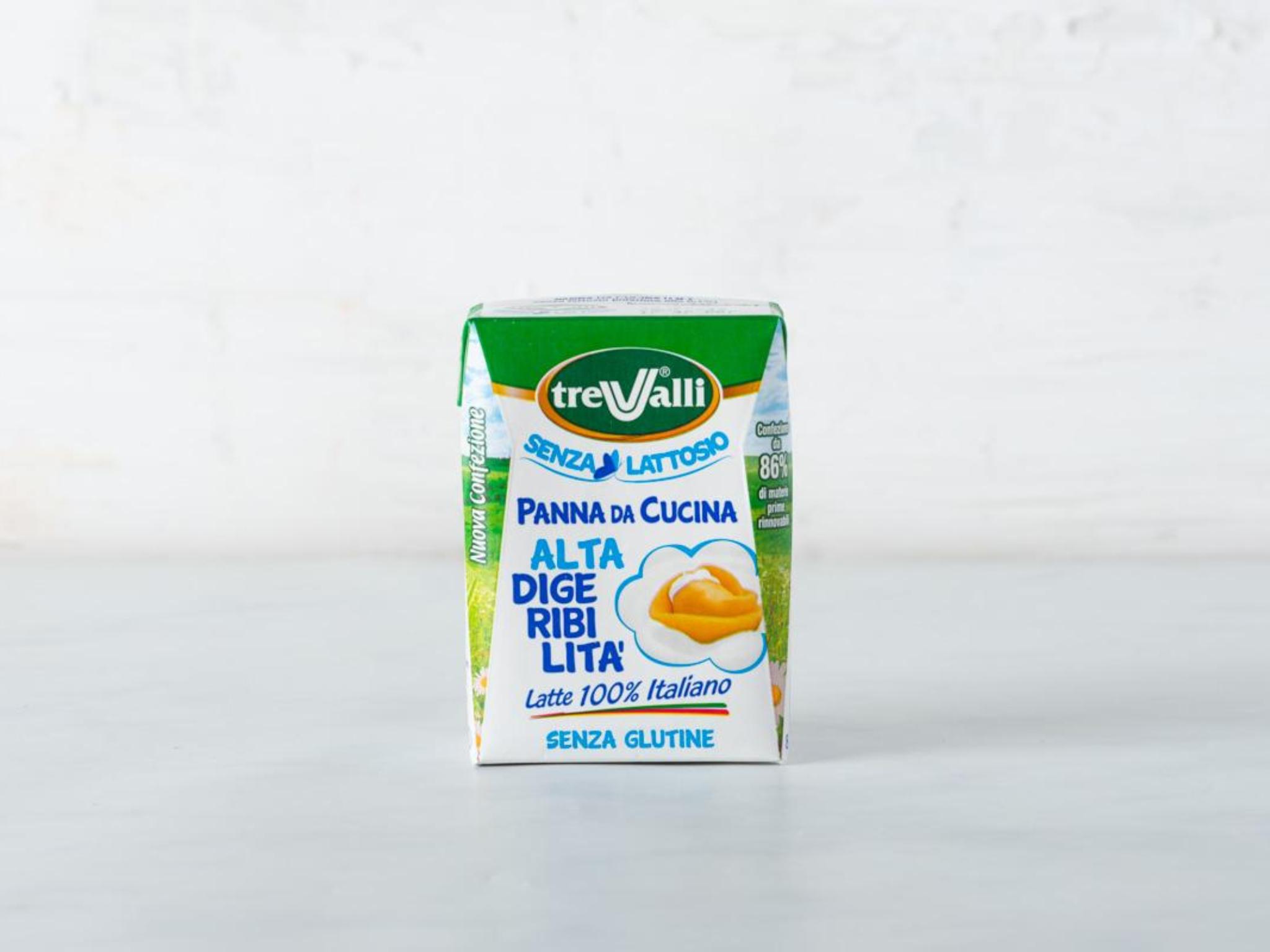 Panna da cucina senza lattosio UHT