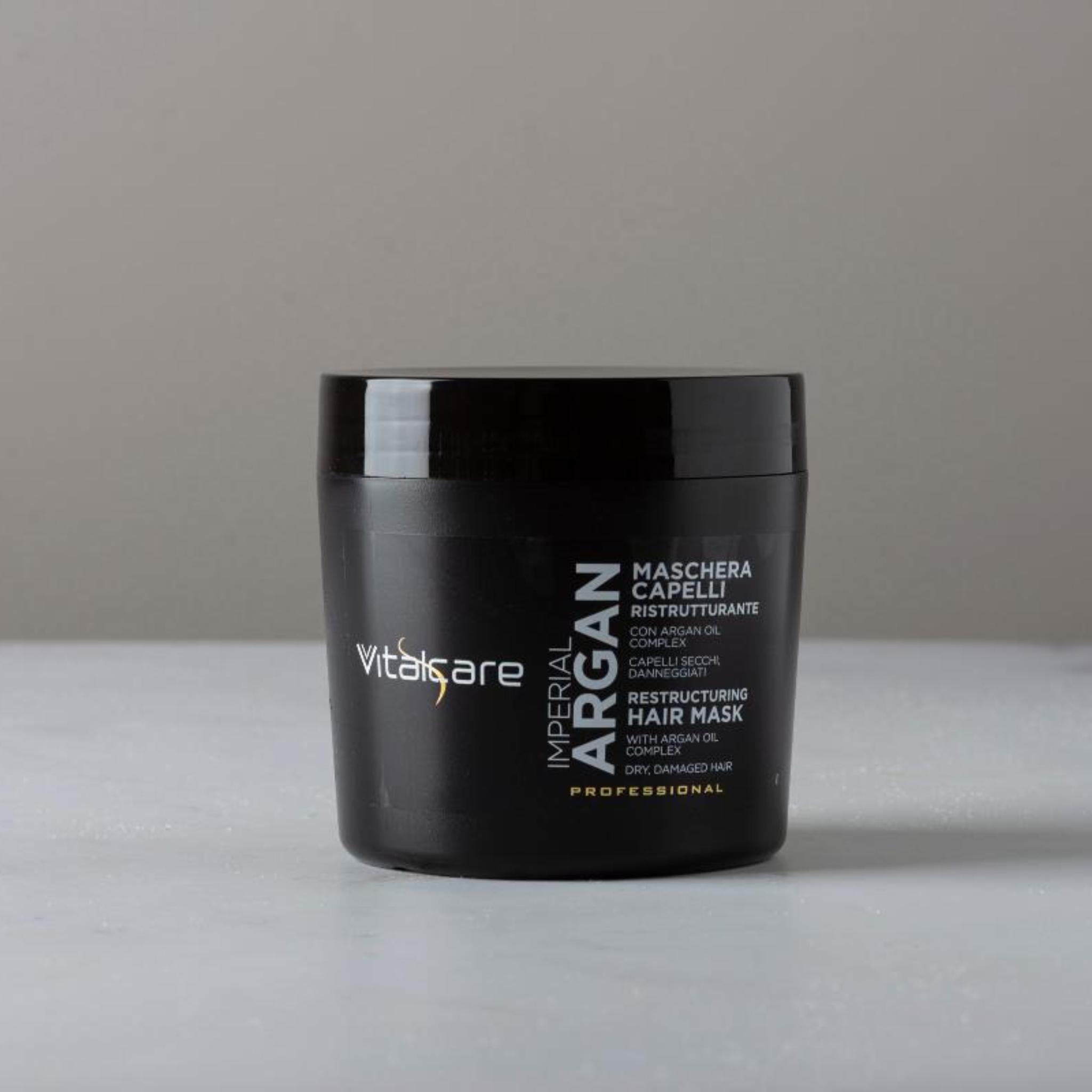 Vitalcare Imperial Argan Haarmaske – Intensive Pflege Für Trockenes & Strapaziertes Haar Mit 6 Ölen (25 Ml)