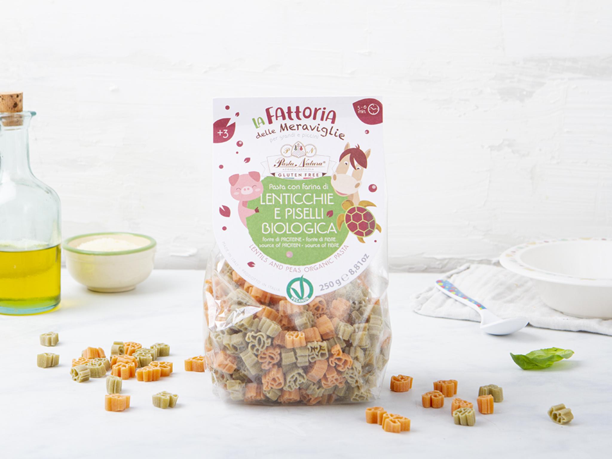 Pasta con lenticchie e piselli senza glutine BIO