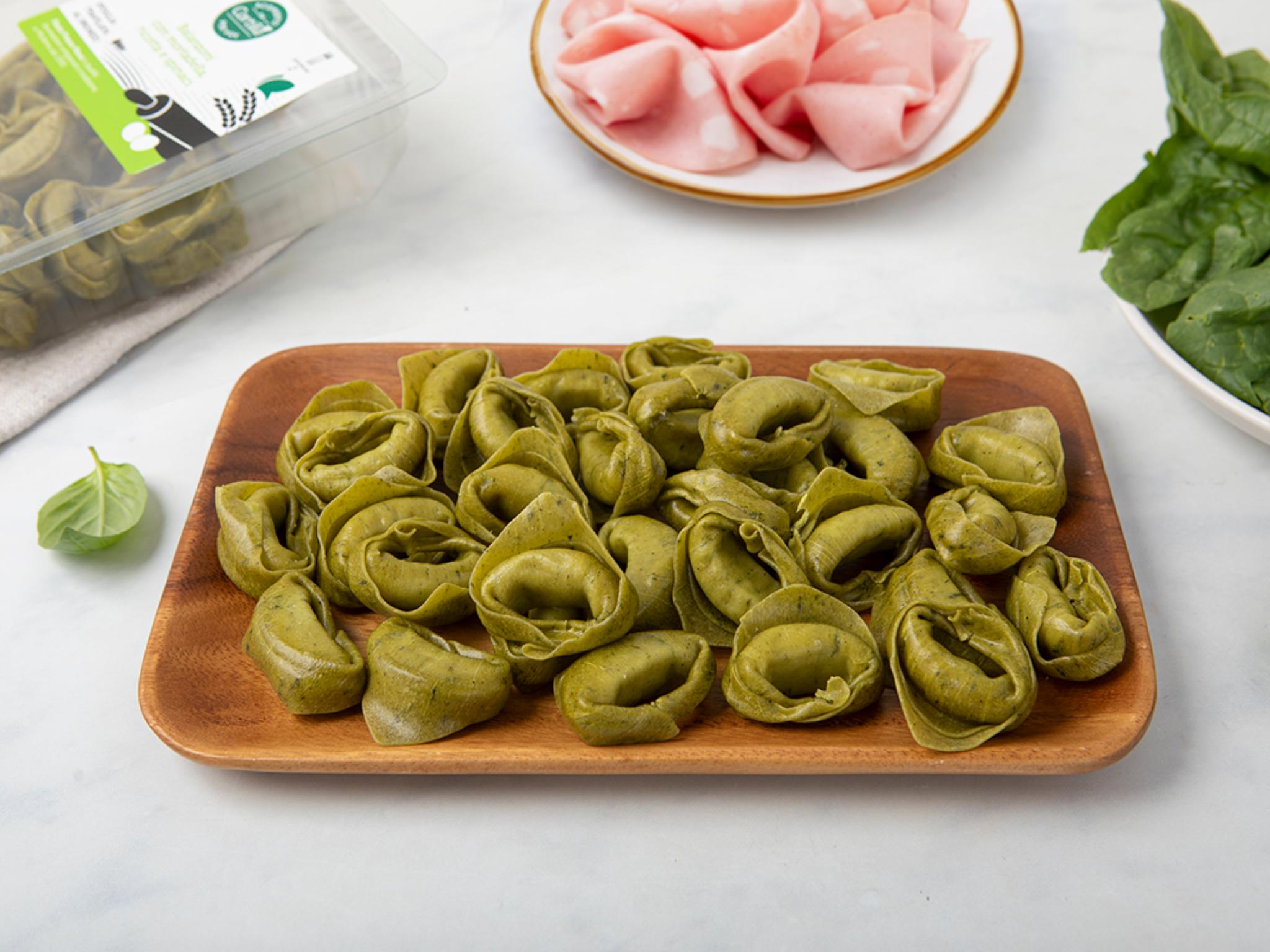 Balanzoni con mortadella, ricotta e spinaci
