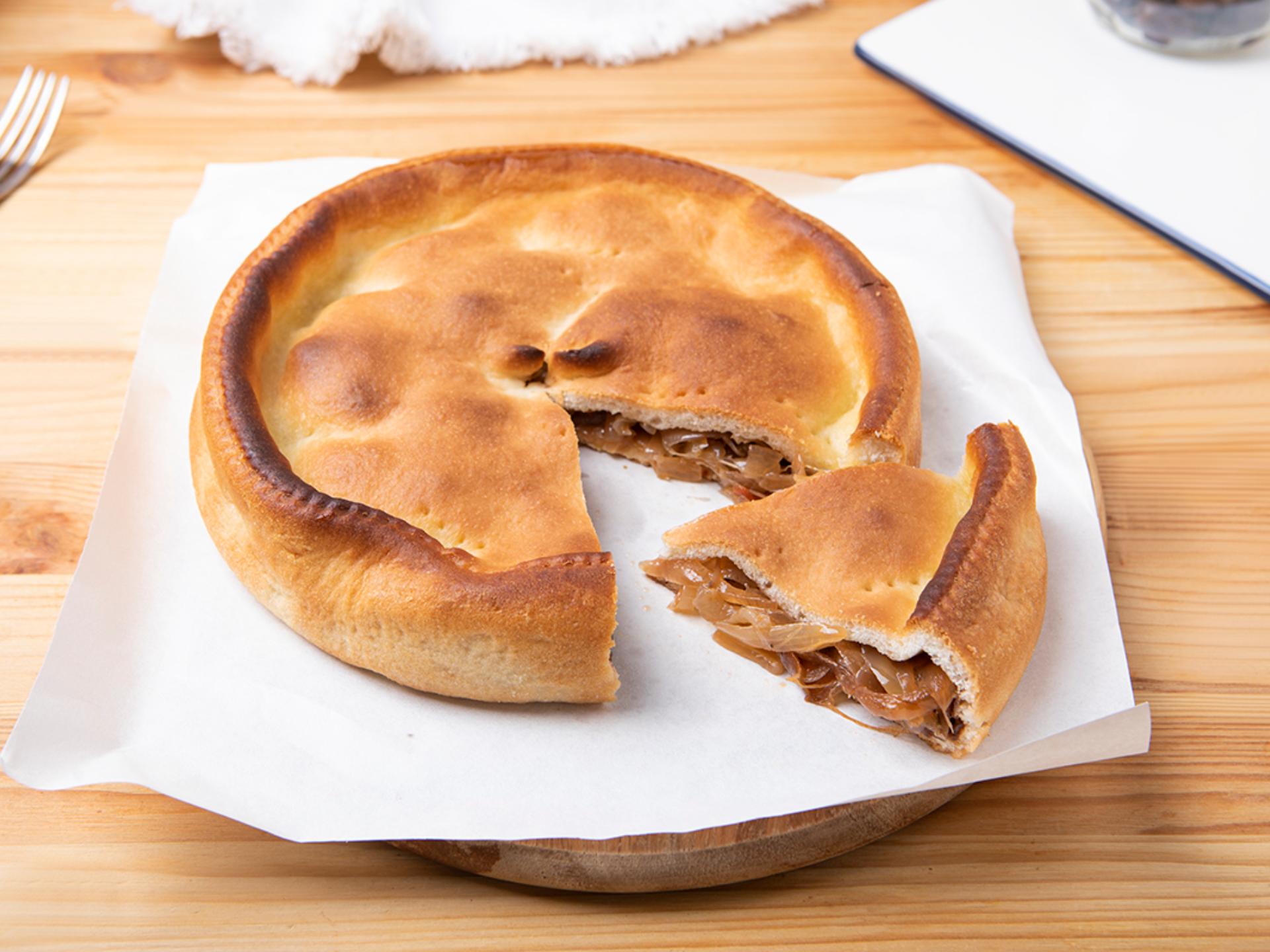 Focaccia fresca con cipolla alla pugliese