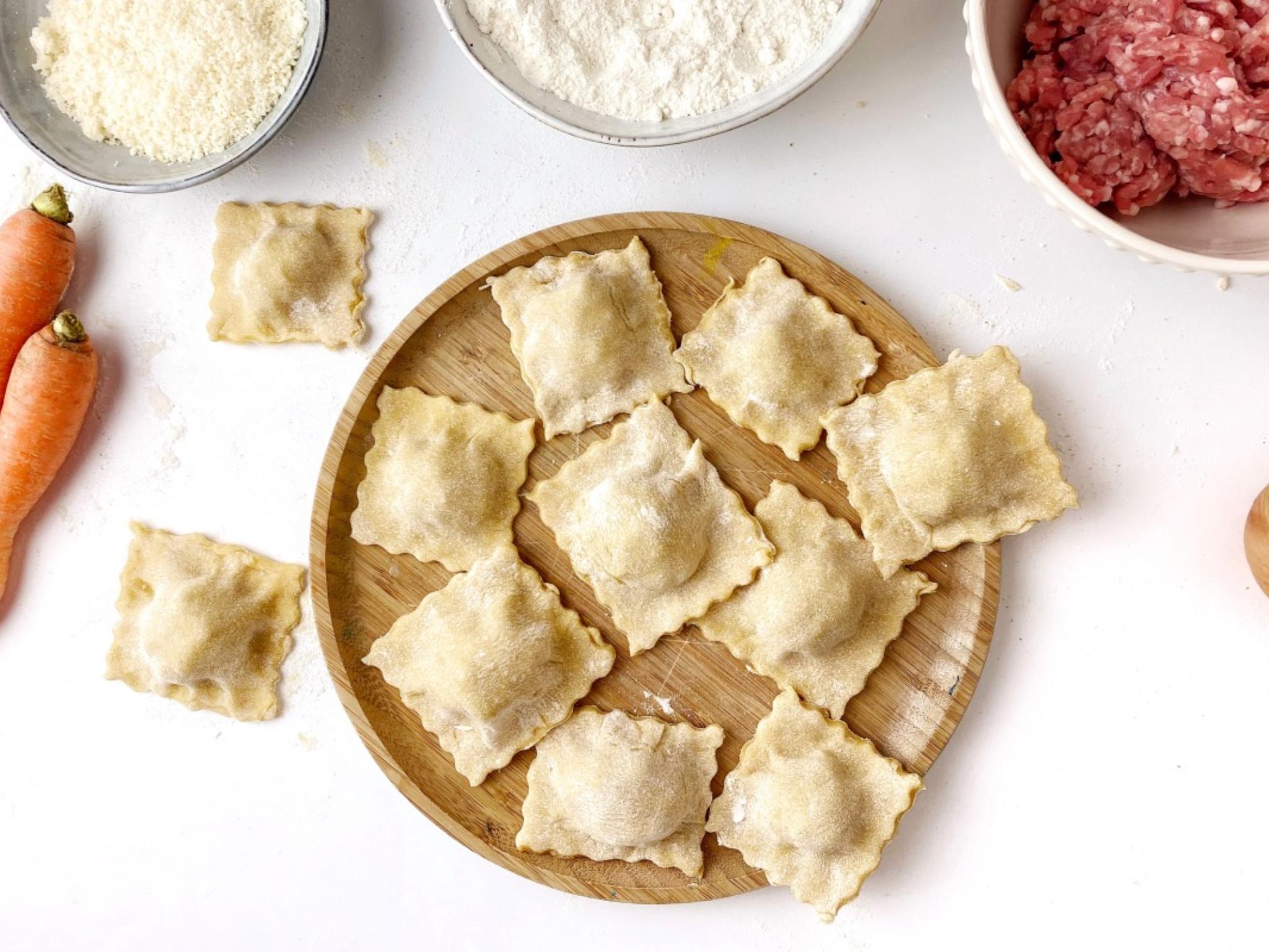 Kit Ravioli ripieni di carne fatti in casa