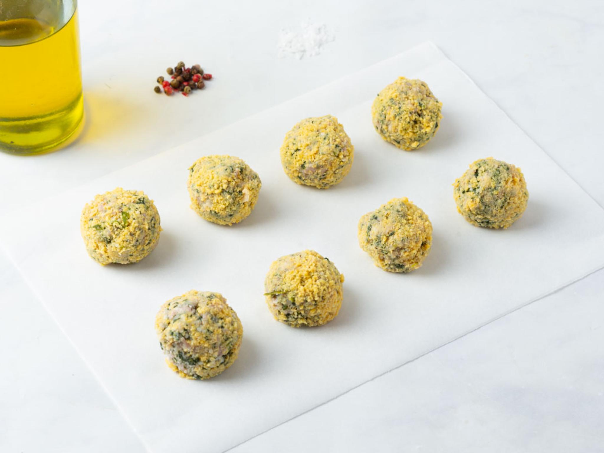 Polpette di vitello con spinaci