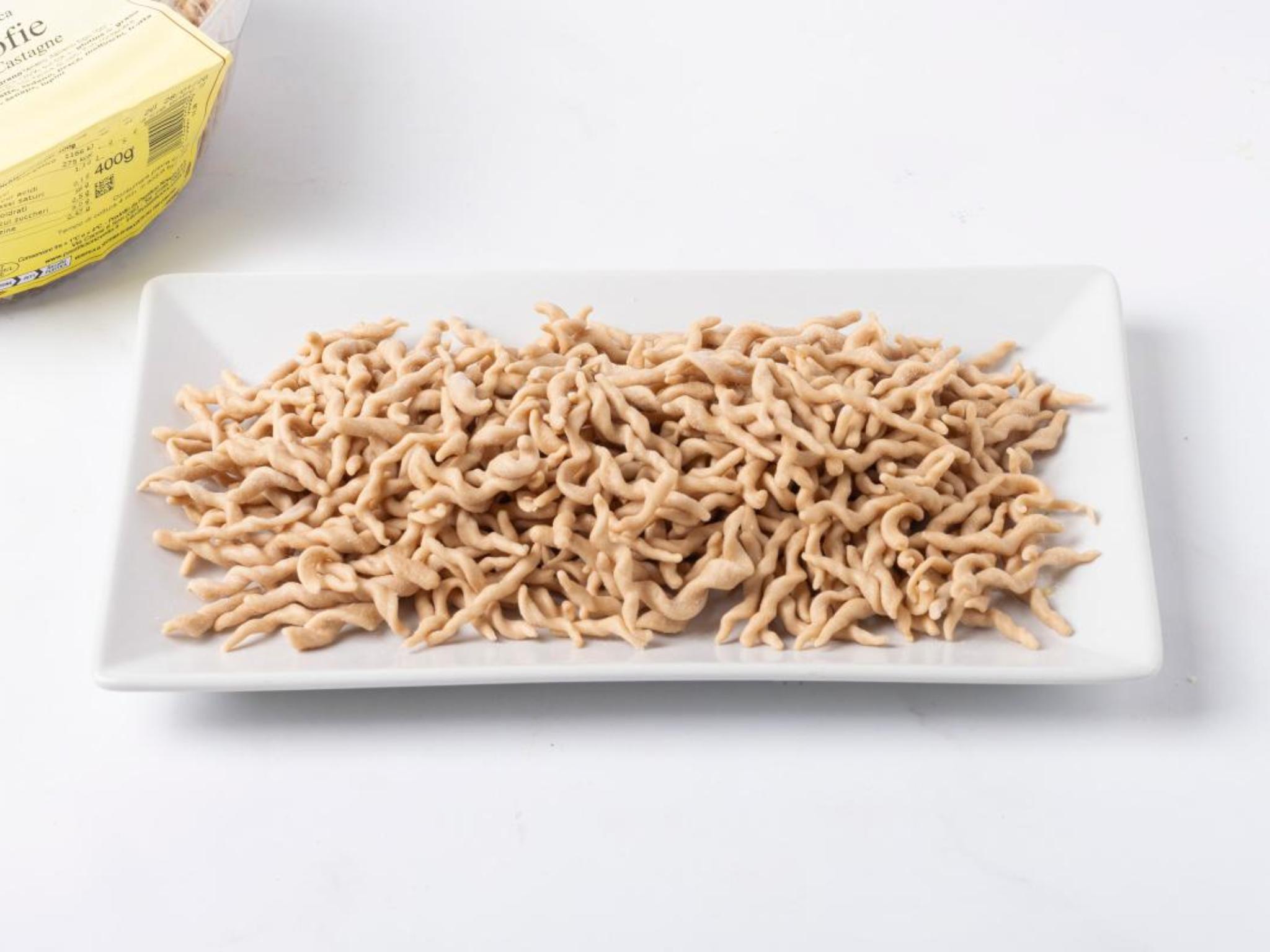 Trofie fresche con farina di castagne