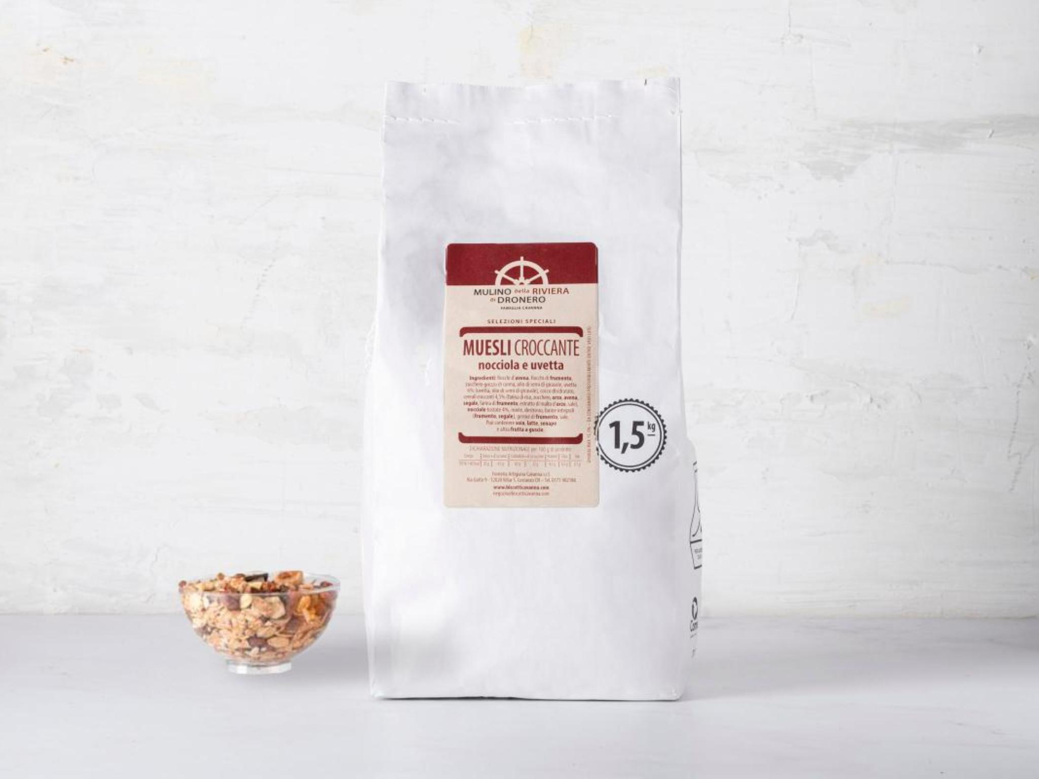 Muesli croccante nocciola e uvetta