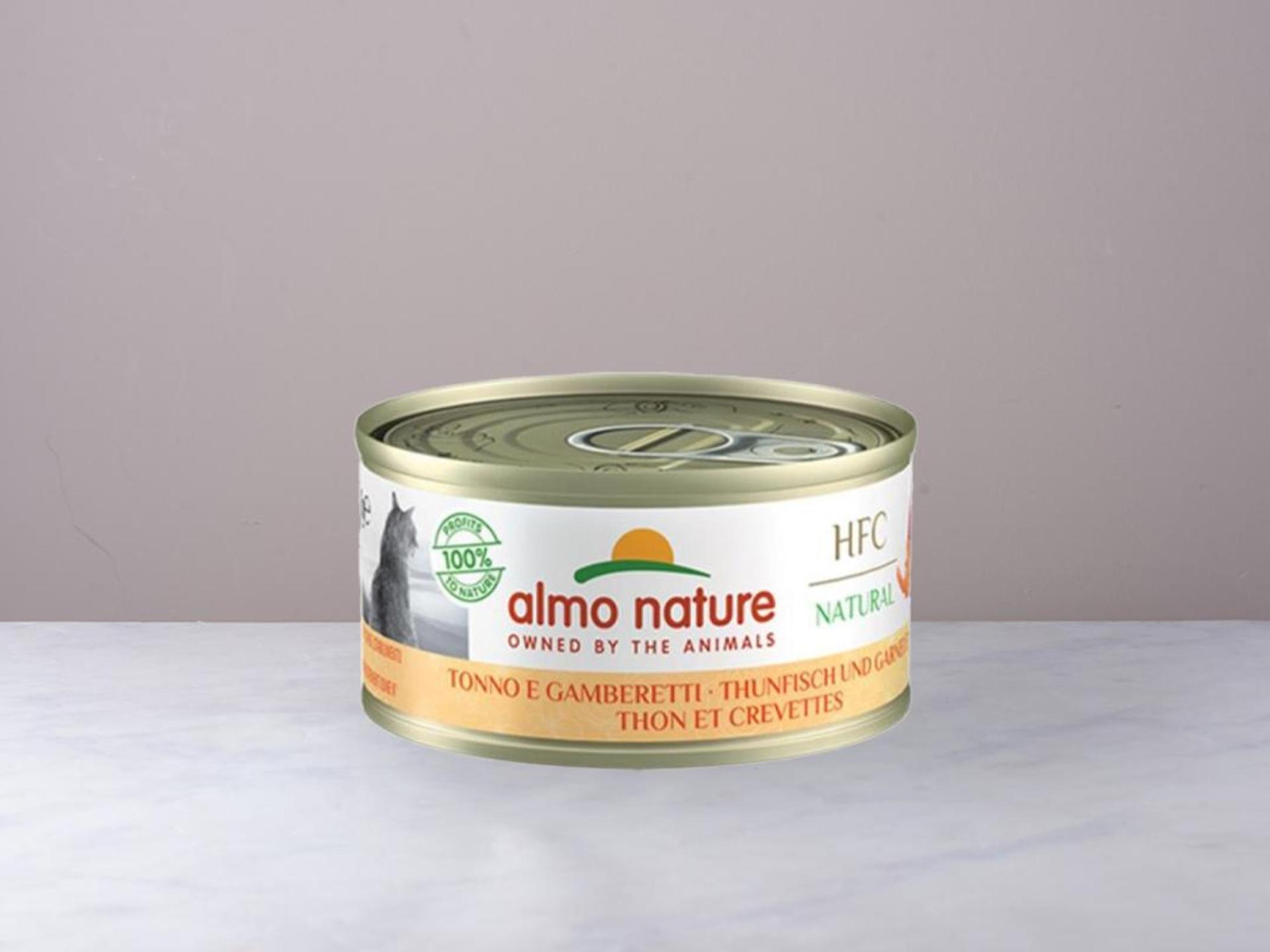 6 lattine gatto tonno e gamberetti da 70g