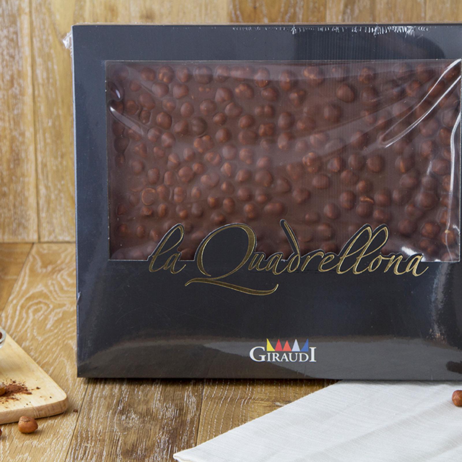 Quadrellone cioccolato fondente e nocciole Piemonte