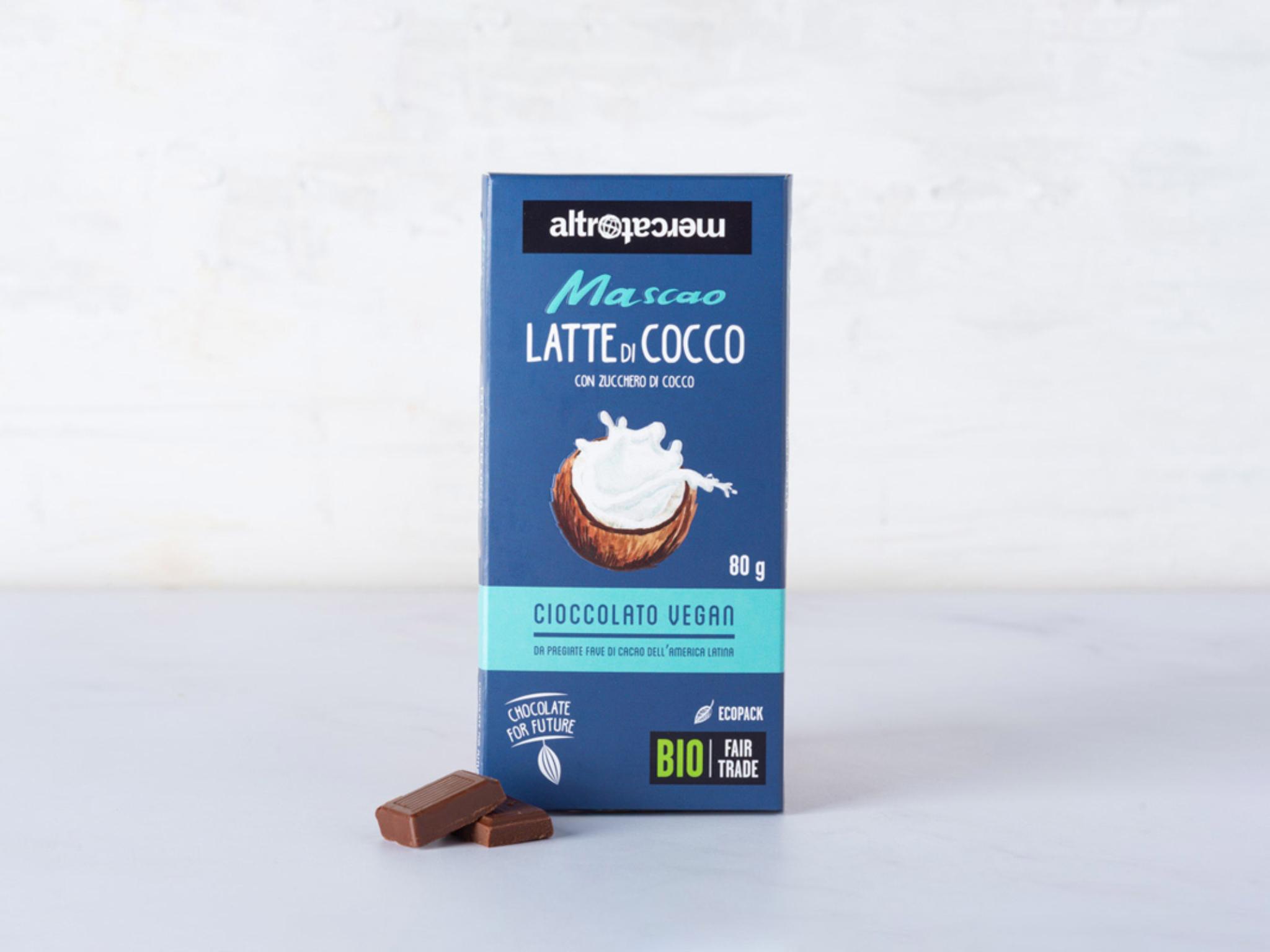 Cioccolato Mascao fondente con latte di cocco BIO