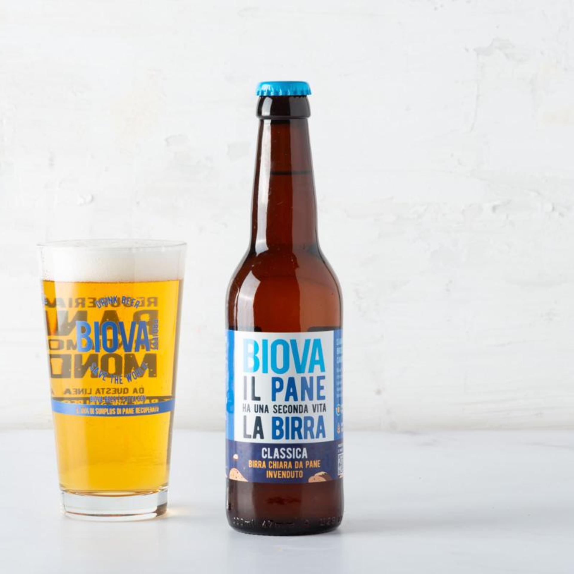 Birra bionda da pane no waste