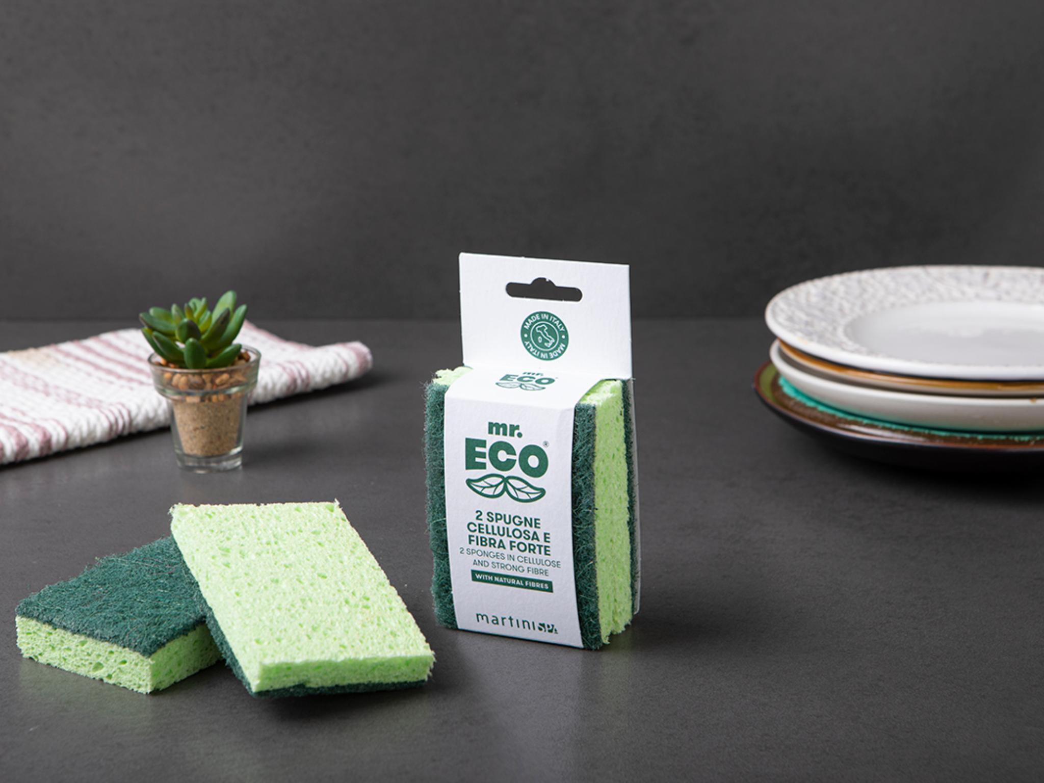 2 Spugna abrasiva in cellulosa vegetale ECO