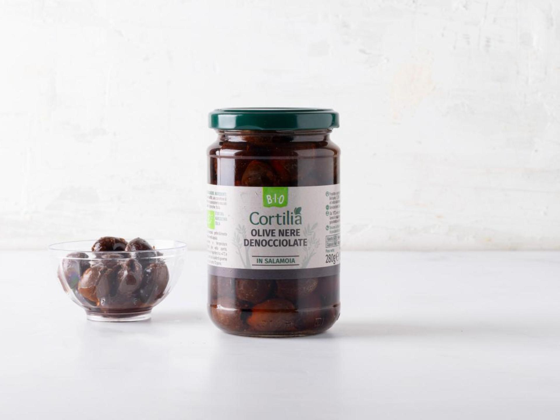 Olive nere denocciolate in salamoia BIO