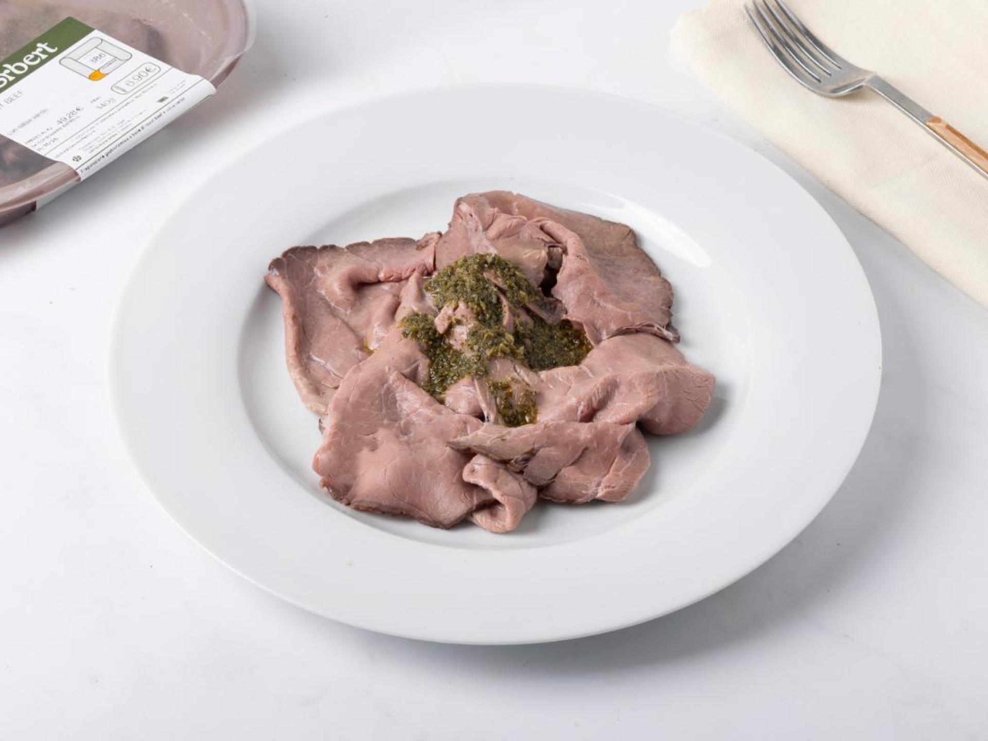 Roast beef con salsa verde