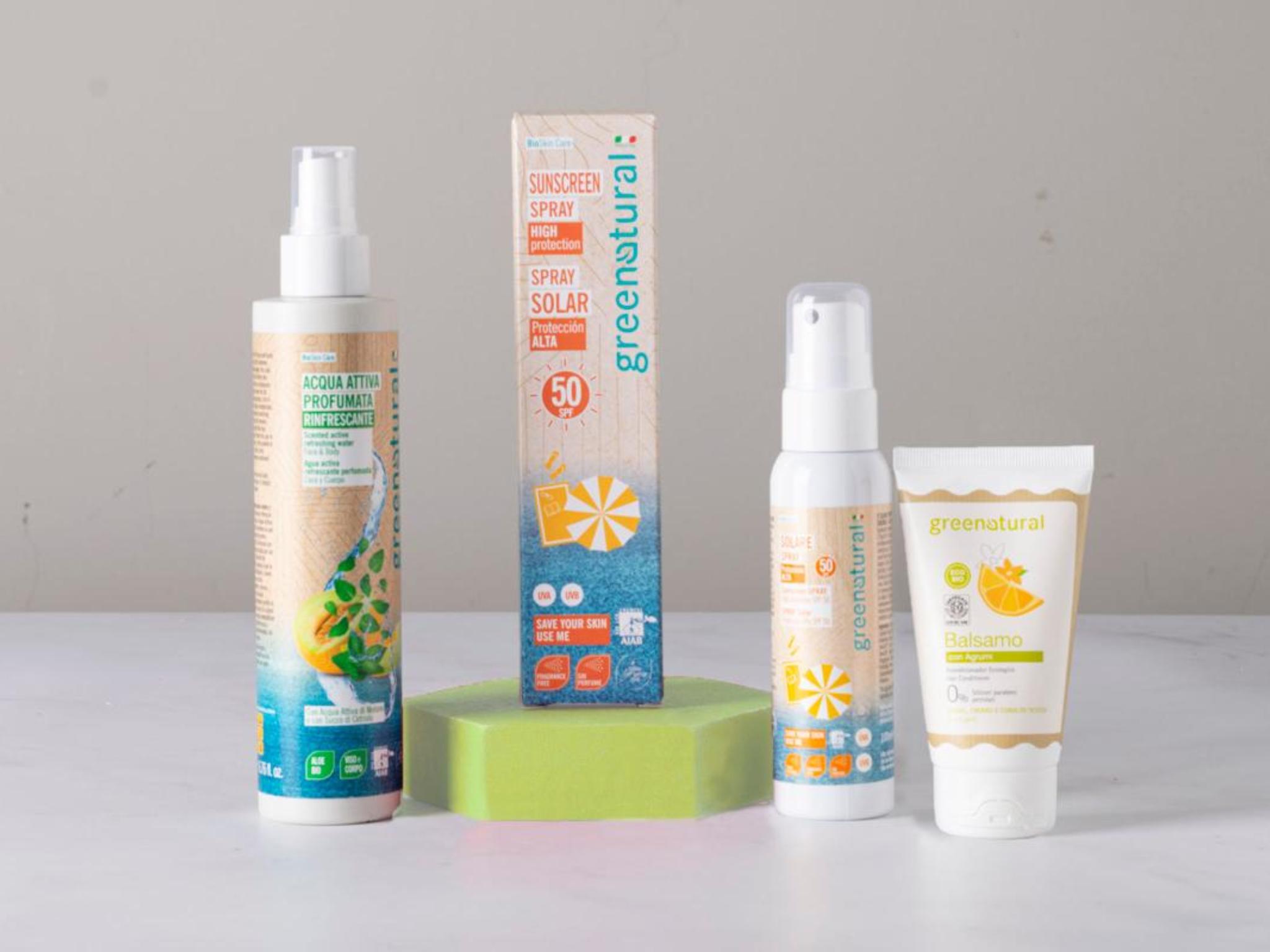 Spray solare SPF 50 e acqua profumata rinfrescante