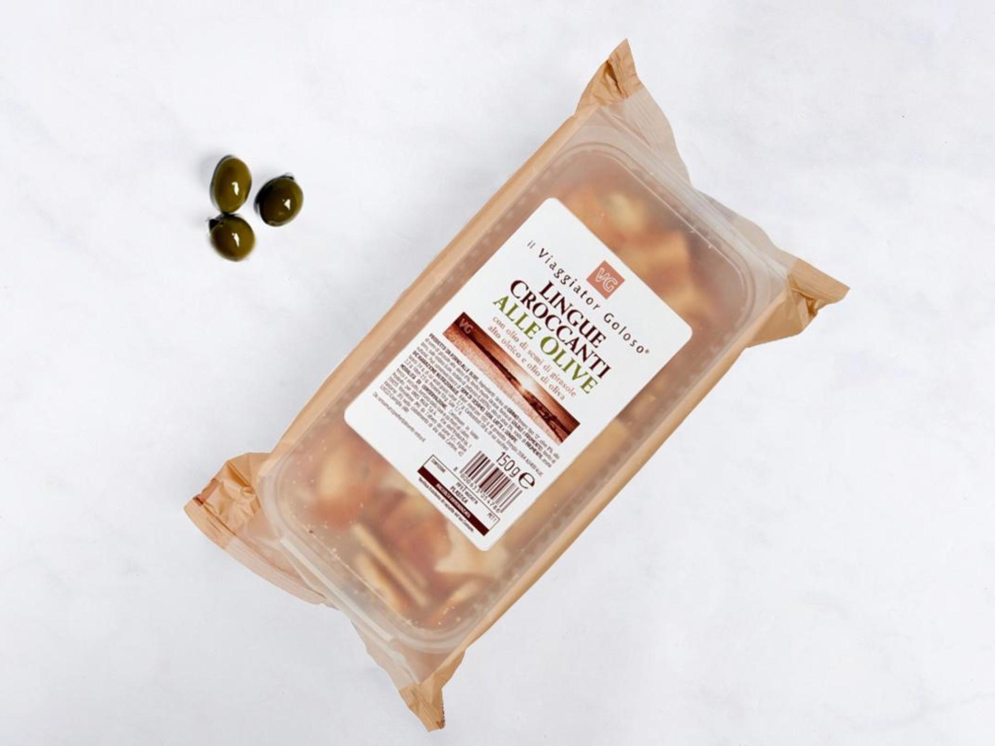 Lingue croccanti alle olive