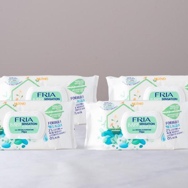 Pacco Scorta 4 salviettine Baby acqua | 4x70 pezzi