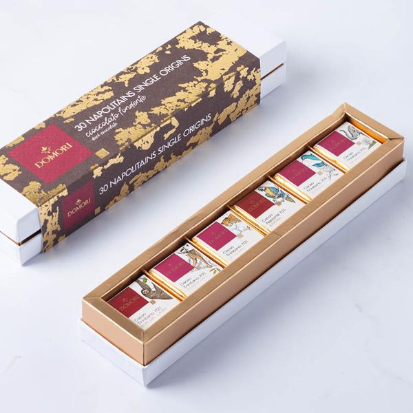 Domori Coffret 30 Napolitains Single Origins fondenti | 30 x 4,7 g