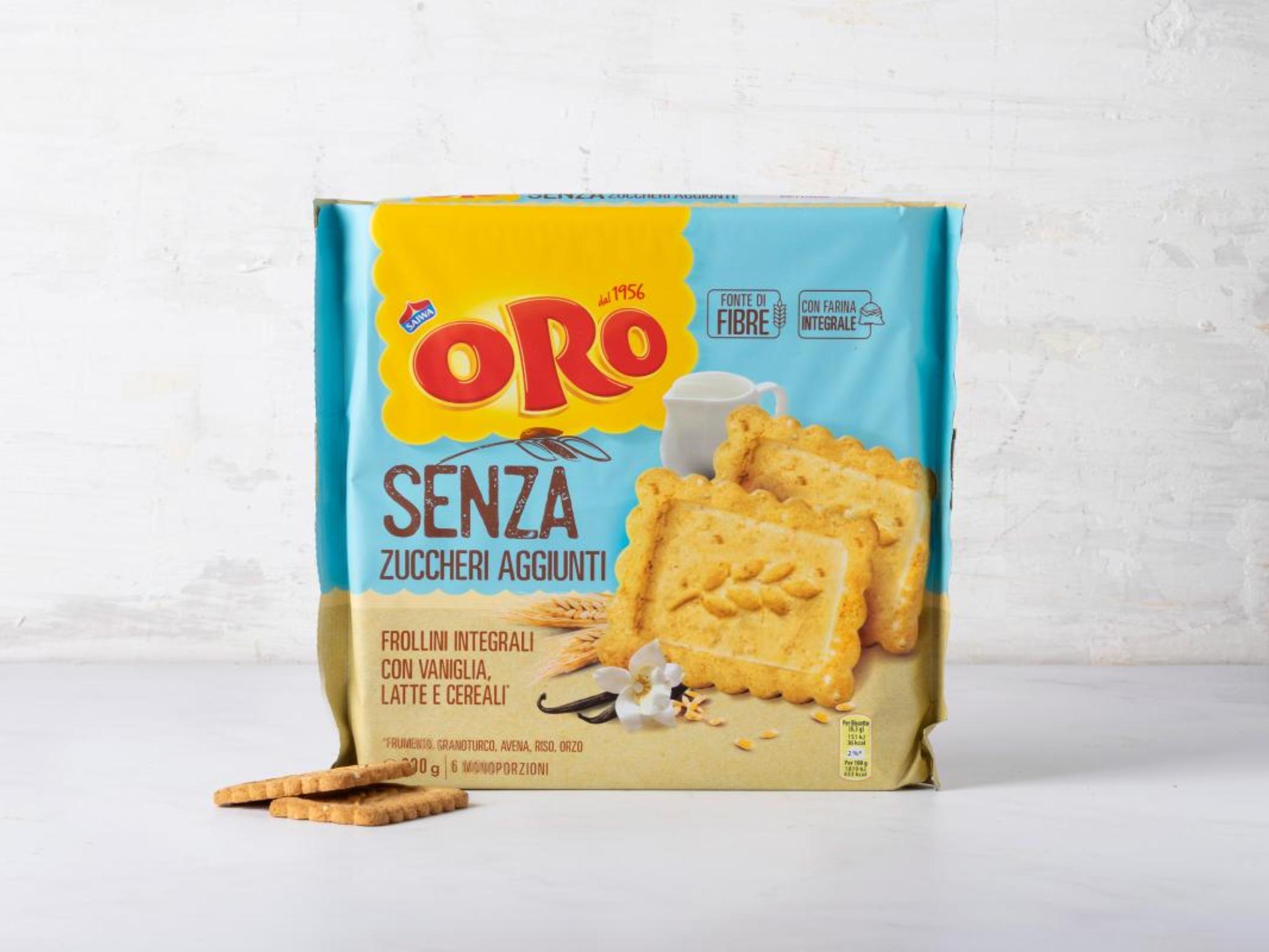 Oro Saiwa biscotti integrali senza zuccheri aggiunti