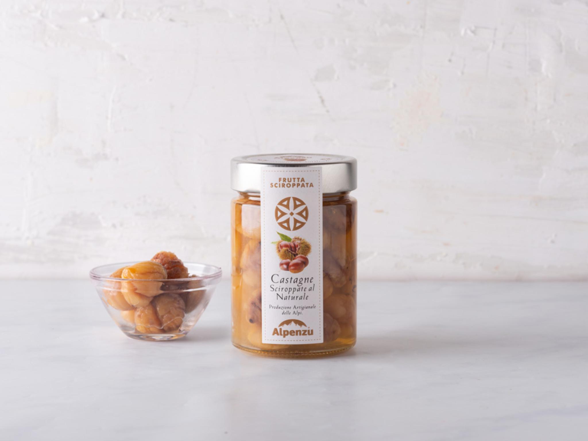 Castagne sciroppate al naturale