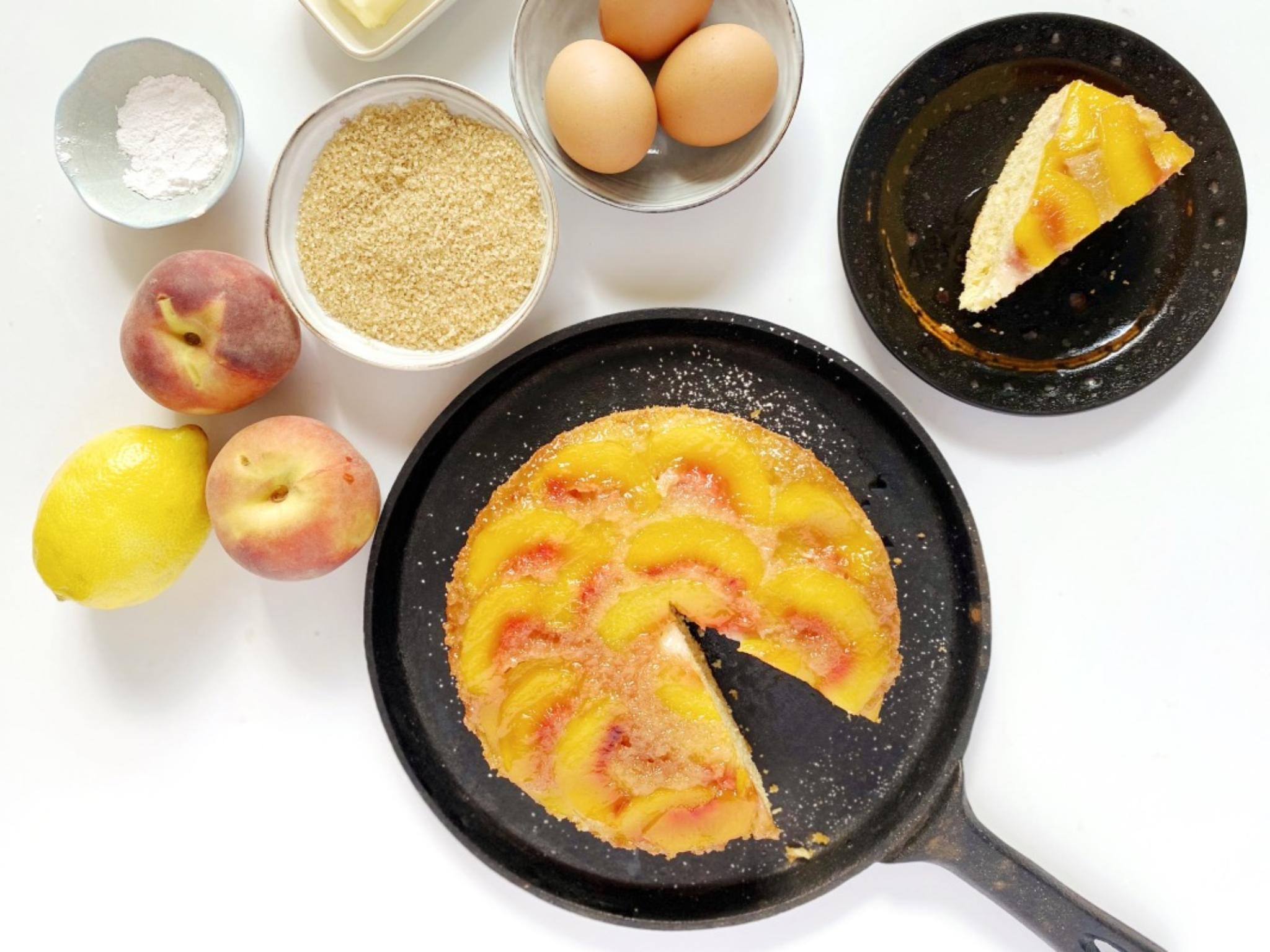 Kit Torta di pesche rovesciata
