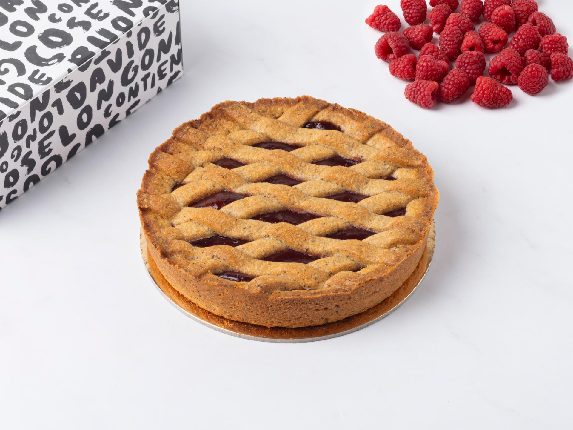 Crostata di grano saraceno ai lamponi