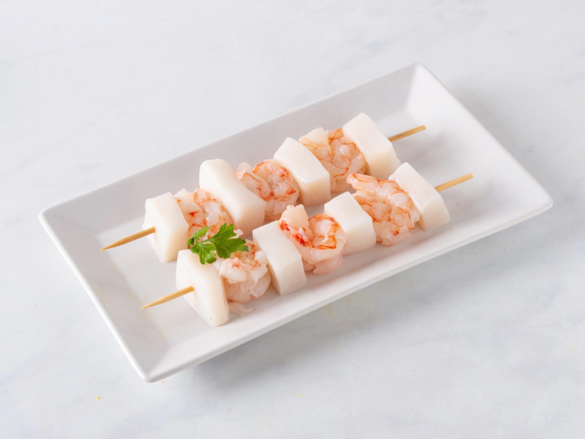 Spiedini di totano e gambero