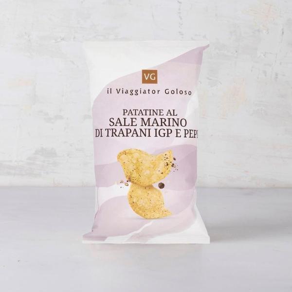 Patatine al sale marino di Trapani IGP e pepe | 120 g