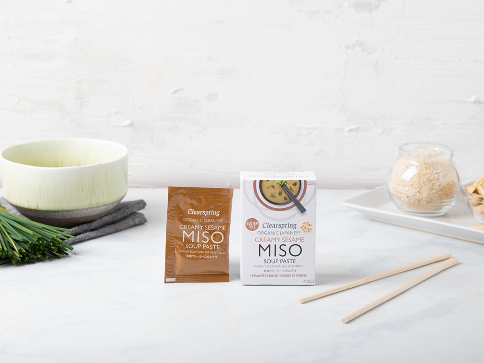 Zuppa di miso istantanea con sesamo e alghe BIO