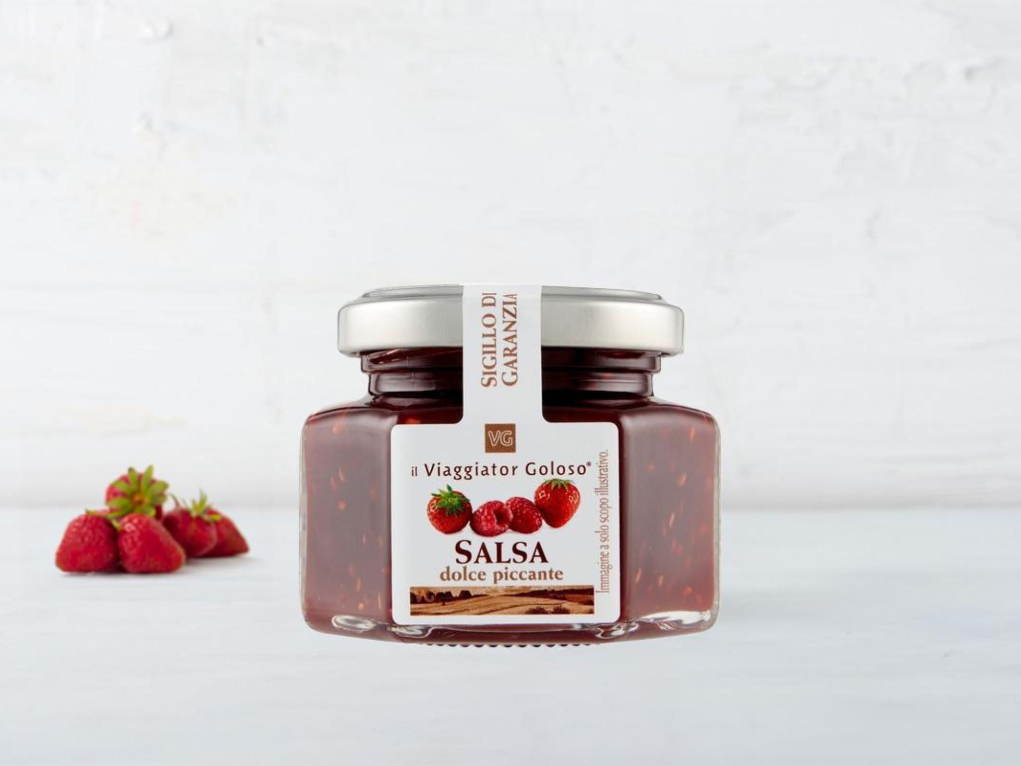 Salsa di fragole e lamponi dolce e piccante
