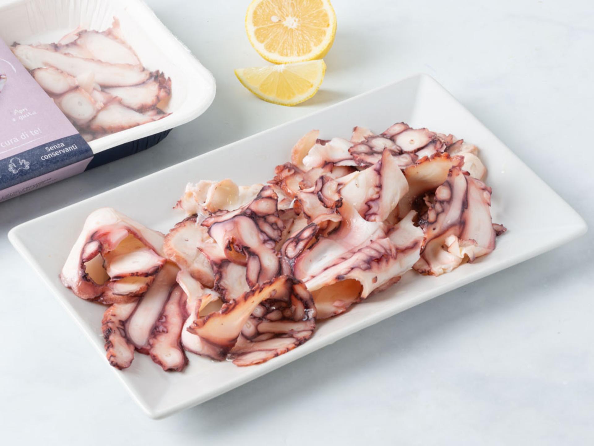 Carpaccio di polpo cotto