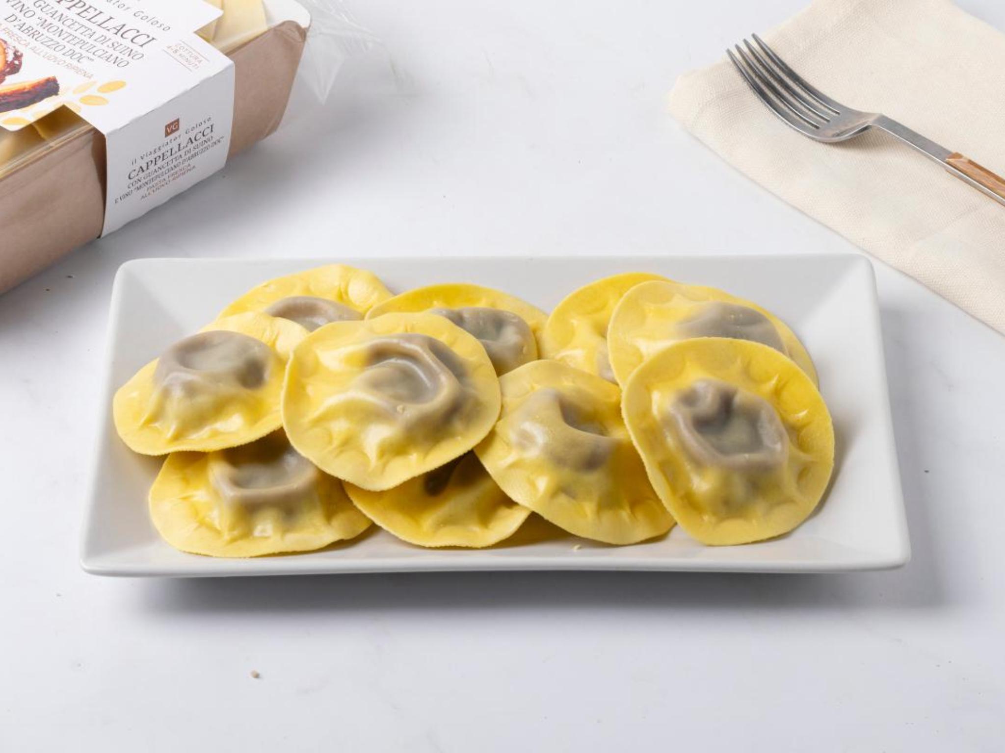Cappellacci con guancetta di suino e vino Montepulciano