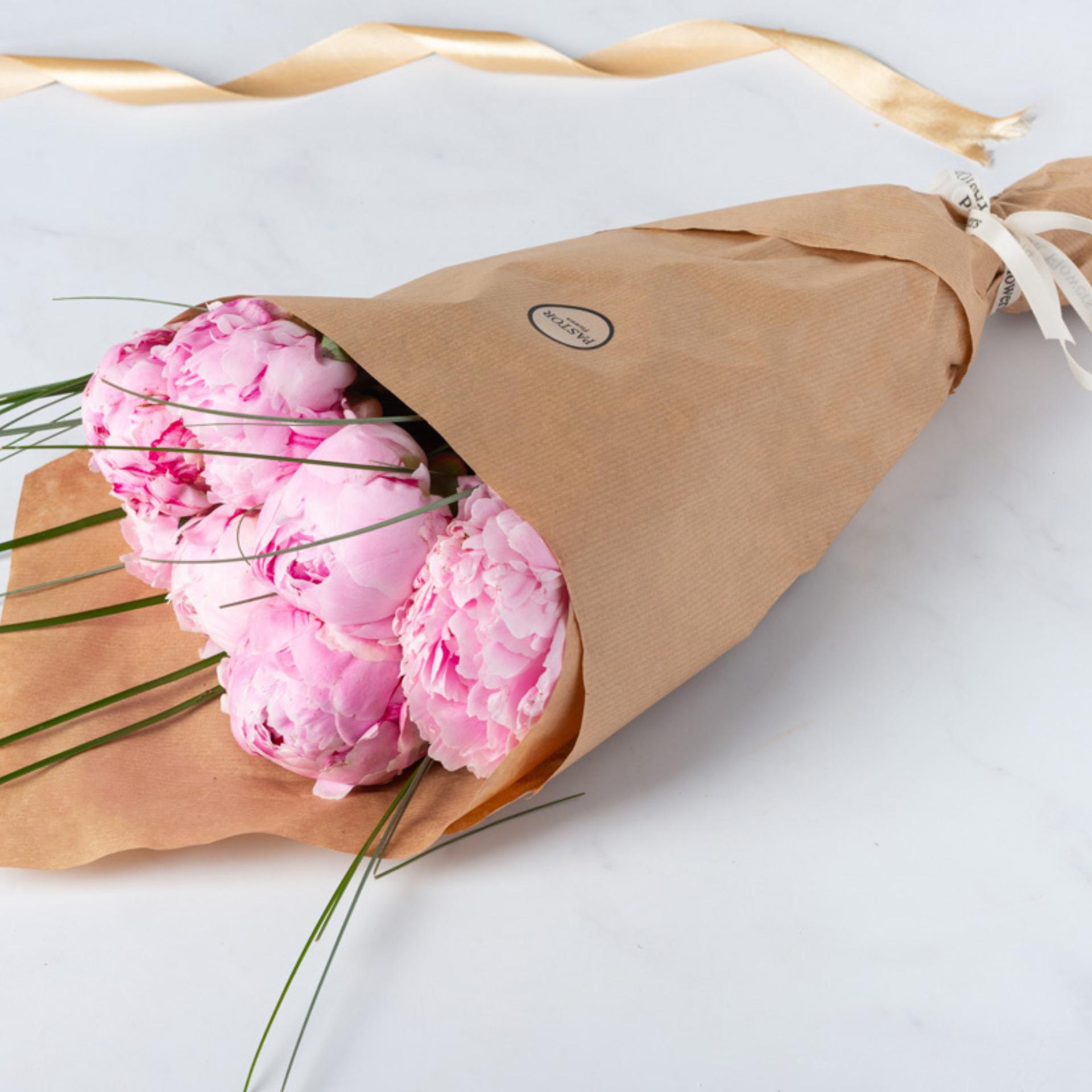 Bouquet di 5 Peonie