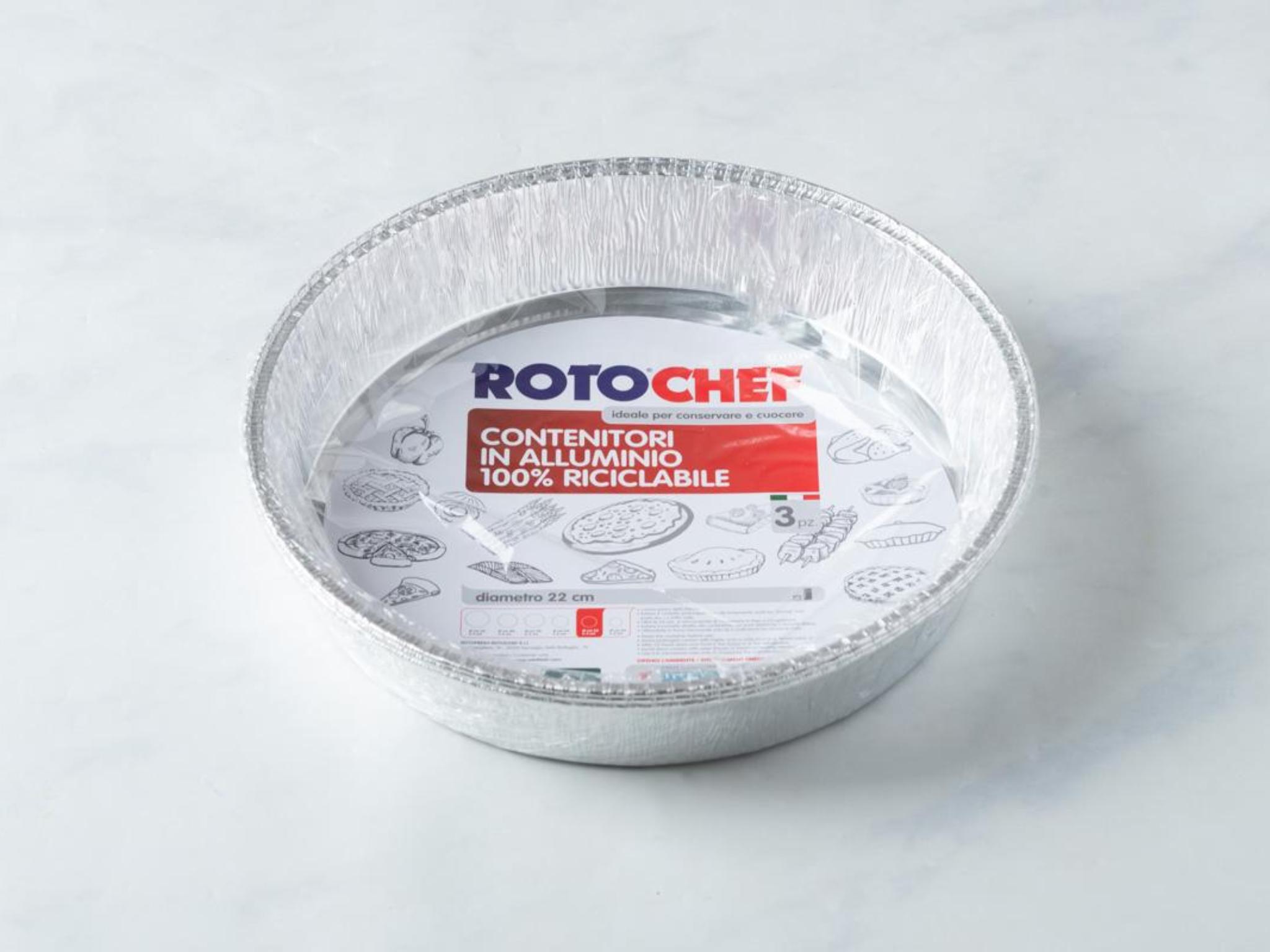 3 contenitori in alluminio per torta