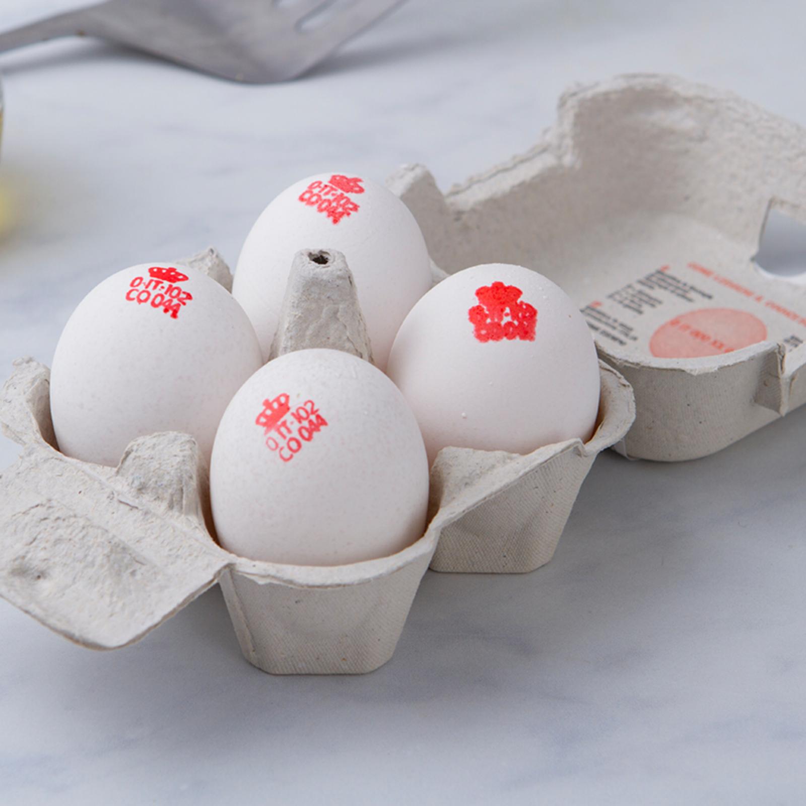 4 Uova bianche alta qualità BIO da galline al pascolo