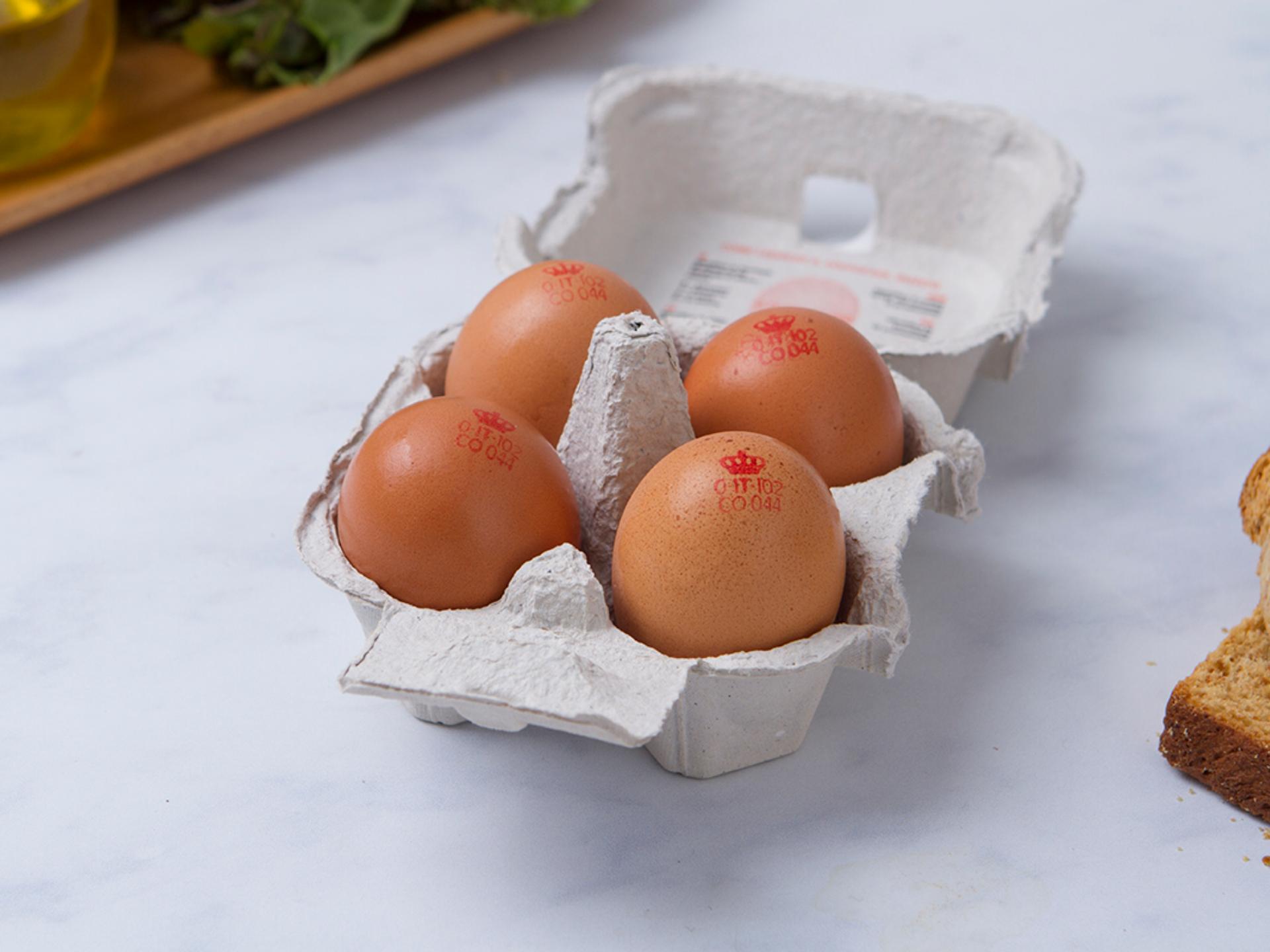 4 Uova alta qualità BIO da galline al pascolo