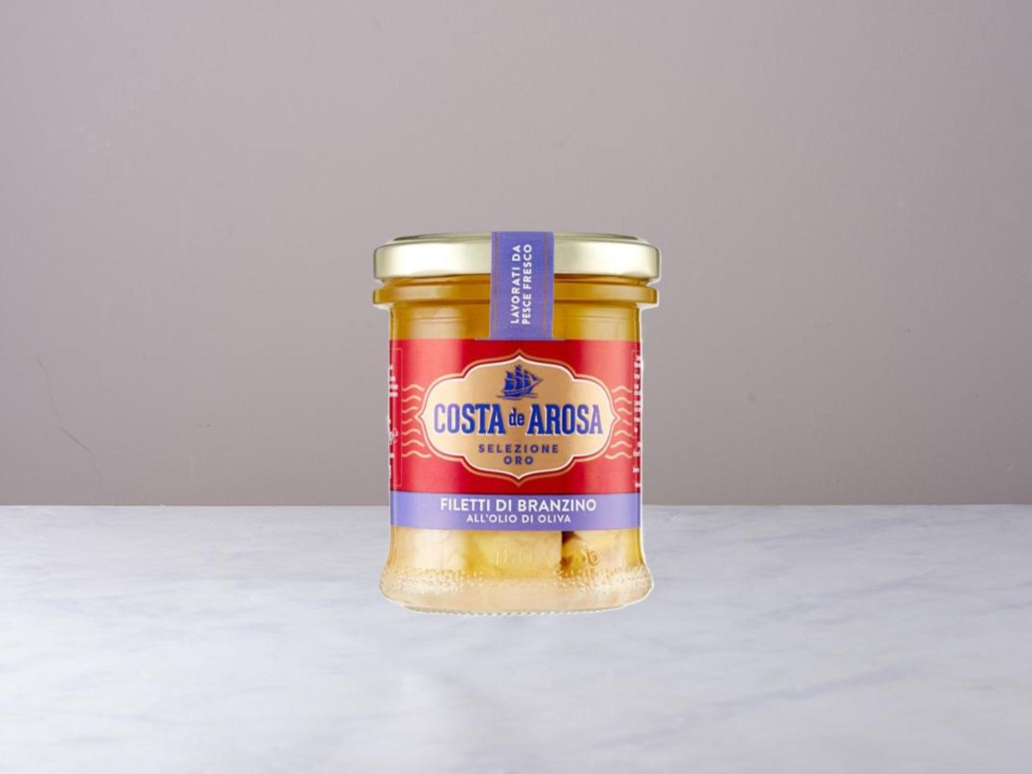 Filetti di branzino in olio di oliva