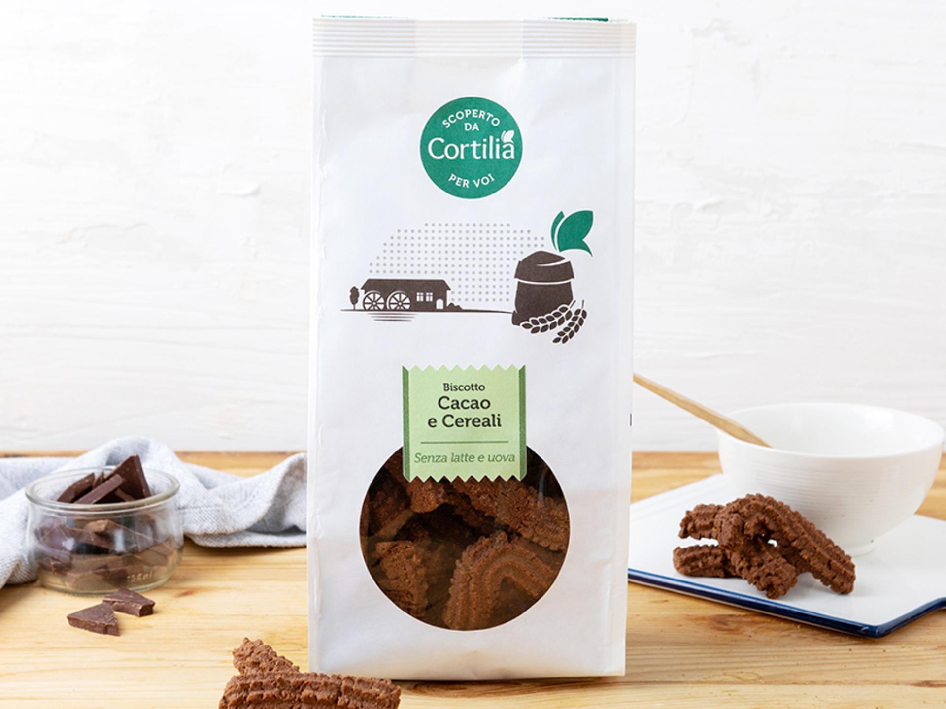 Biscotti cereali e cacao senza latte né uova