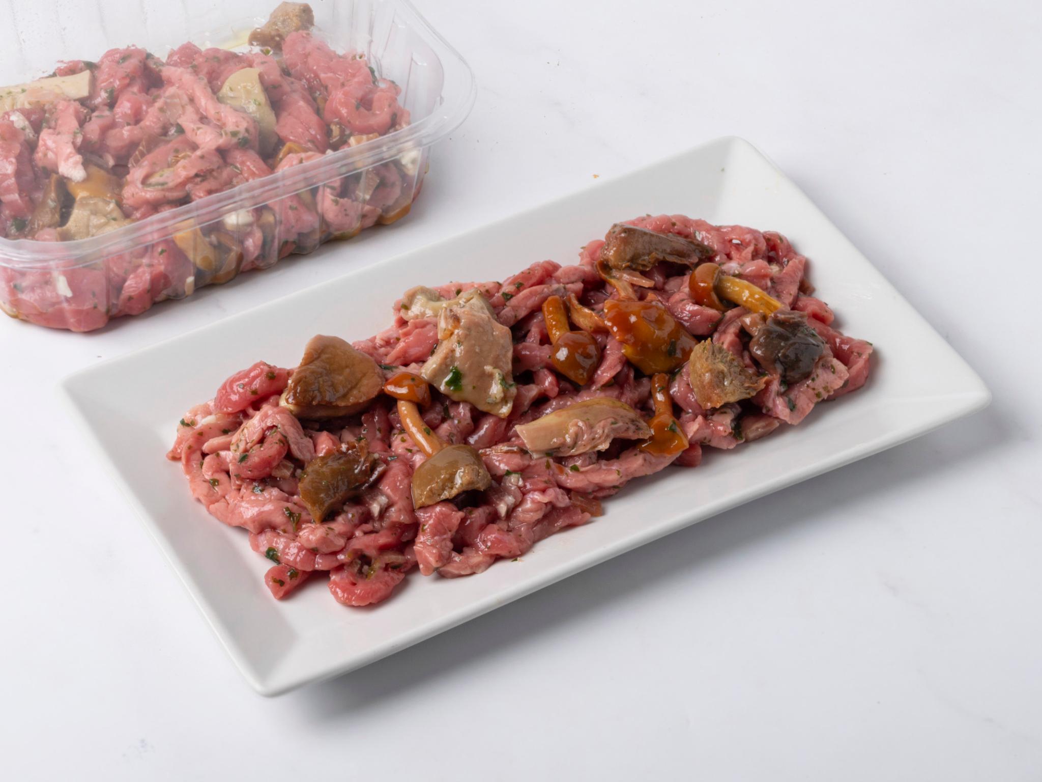 Straccetti di bovino alla boscaiola