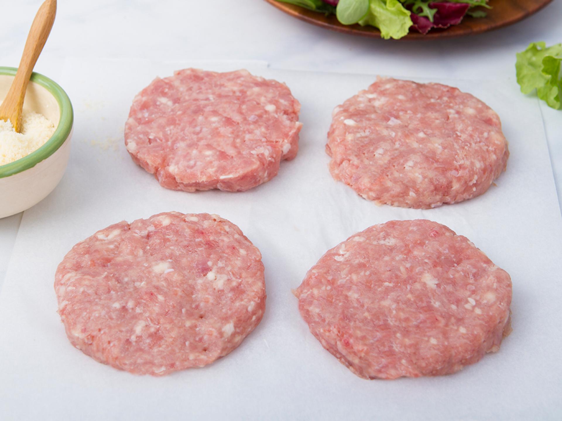 4 burger di pollo rurale piemontese con formaggio