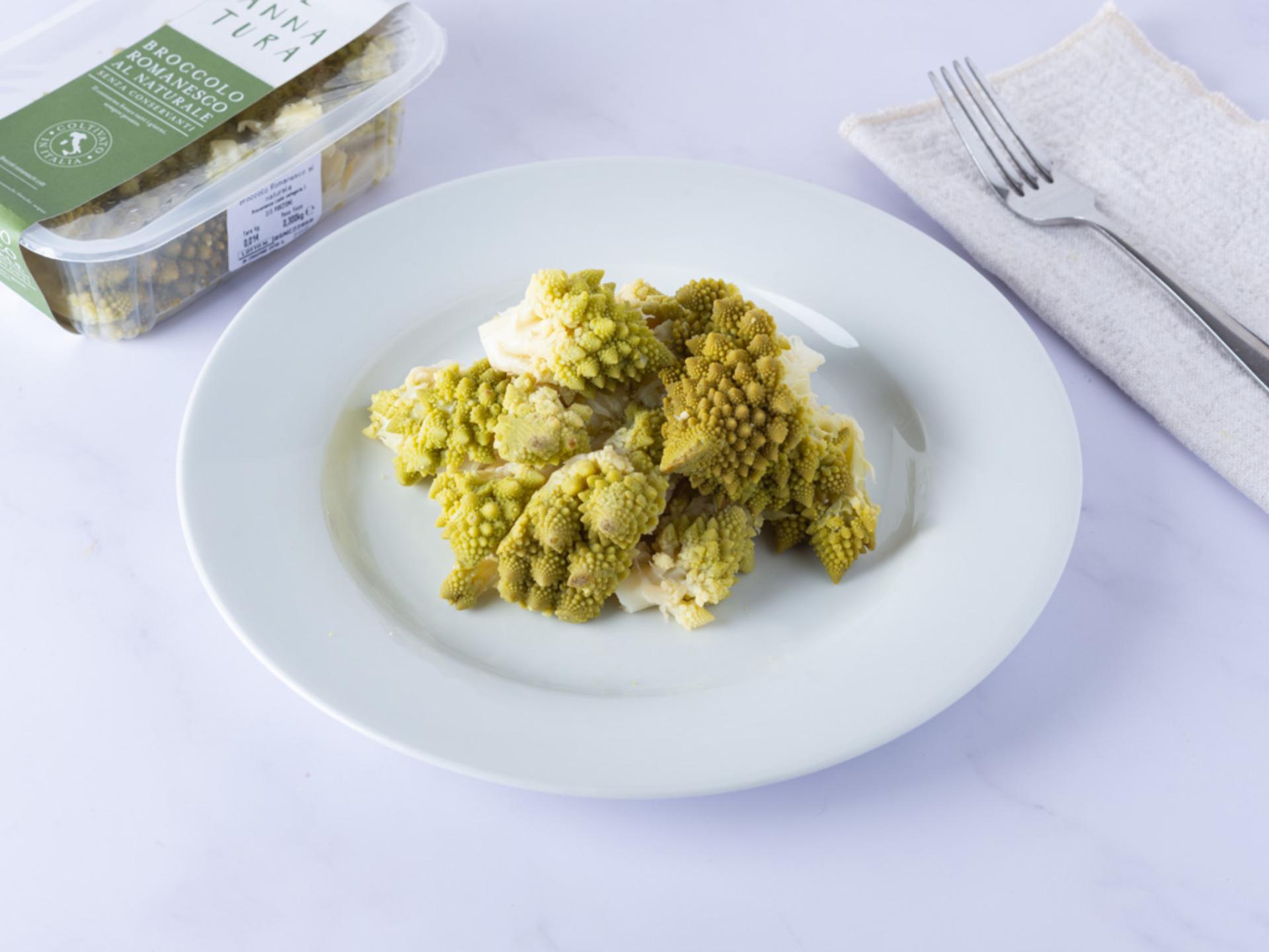 Broccolo romanesco cotto al naturale