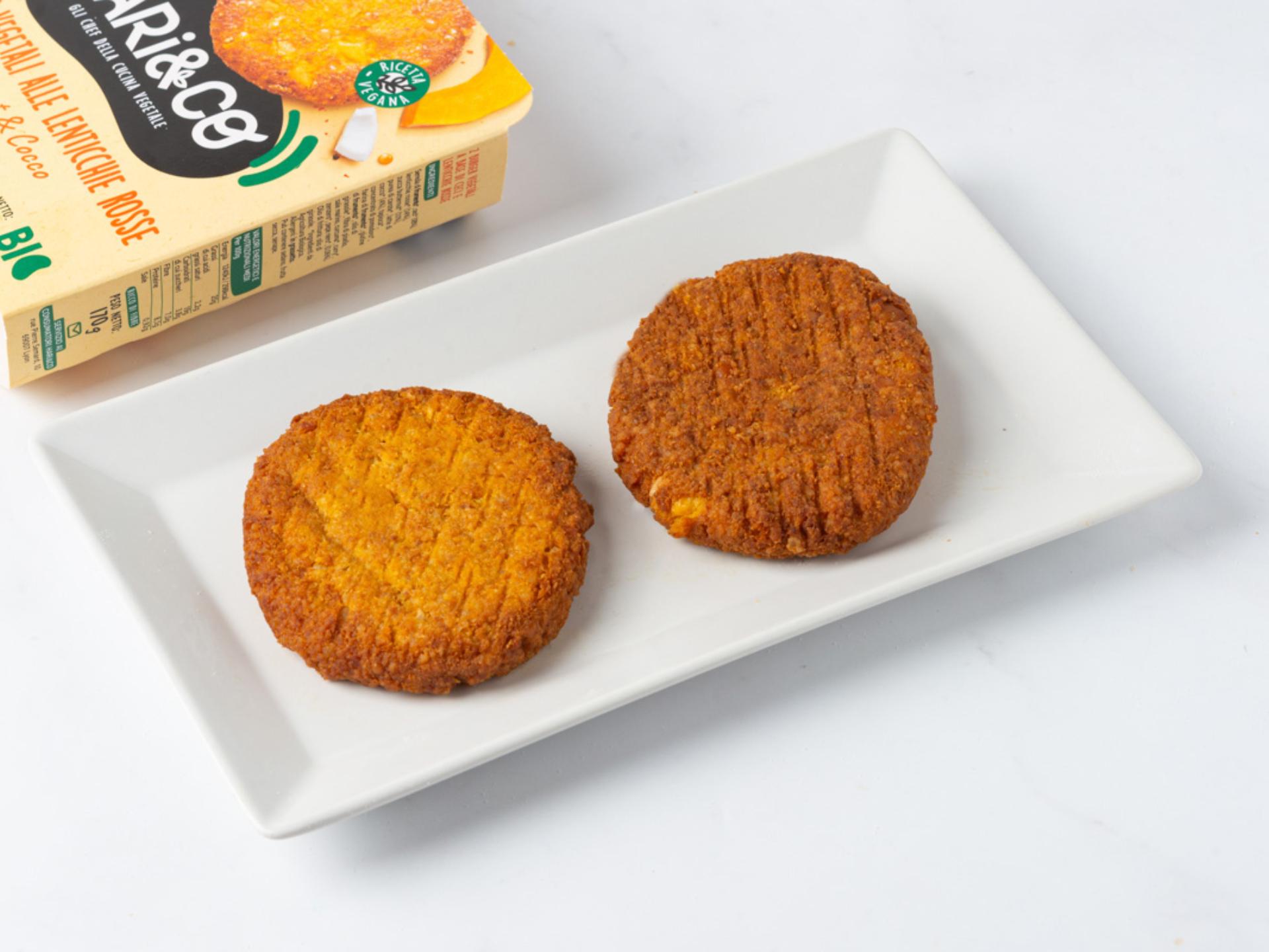 Burger vegetali con lenticchie rosse BIO