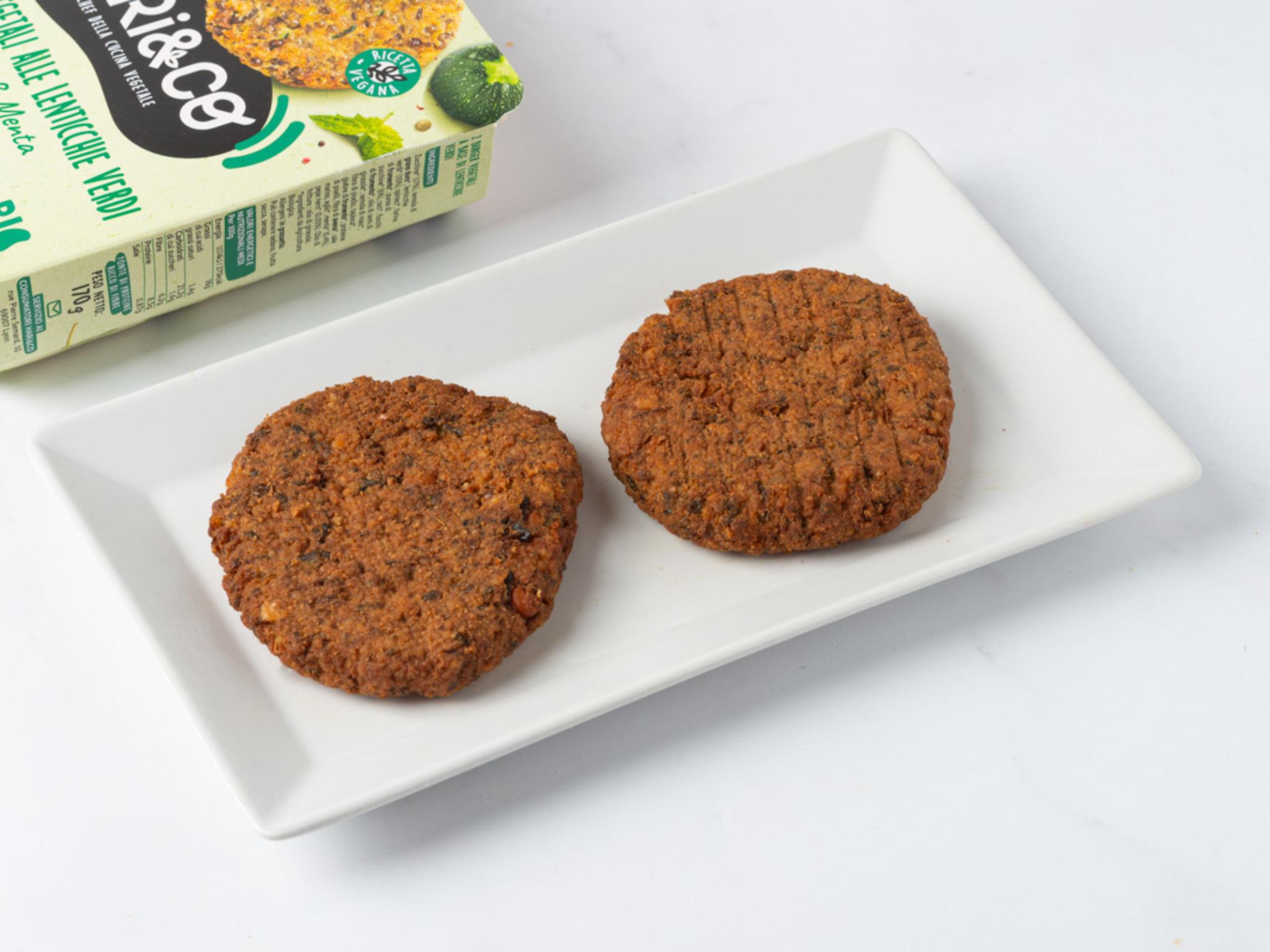 Burger vegetali con lenticchie verdi BIO