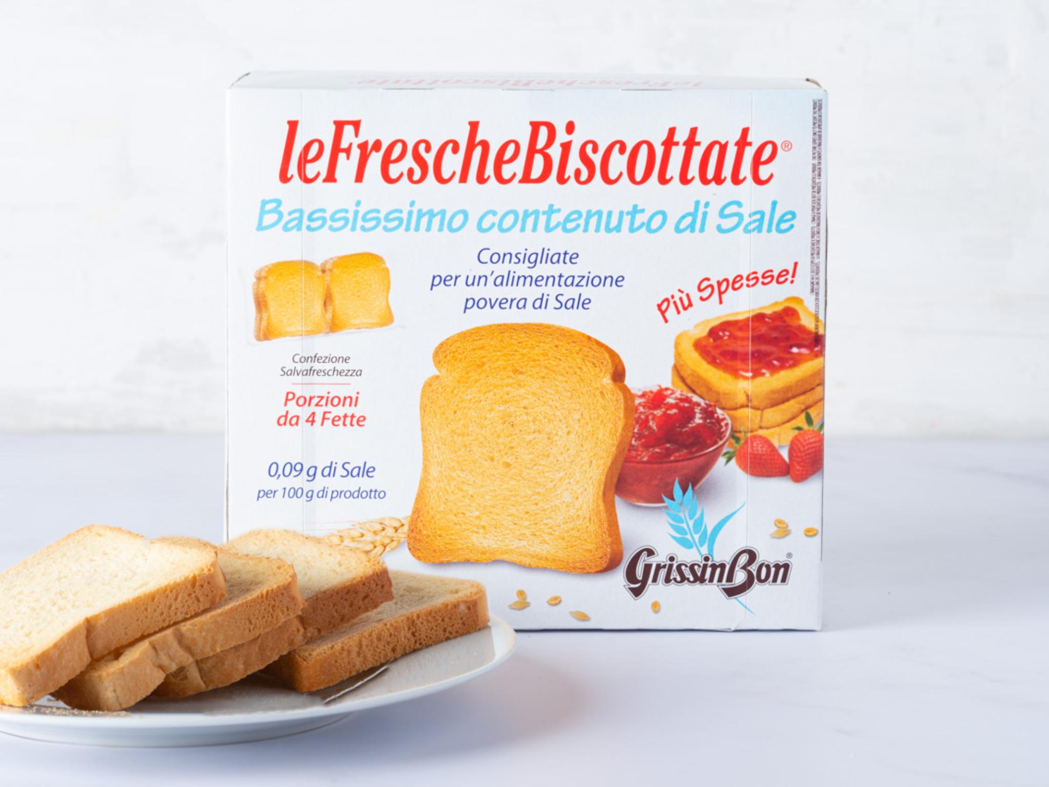 Fette biscottate a bassissimo contenuto di sale