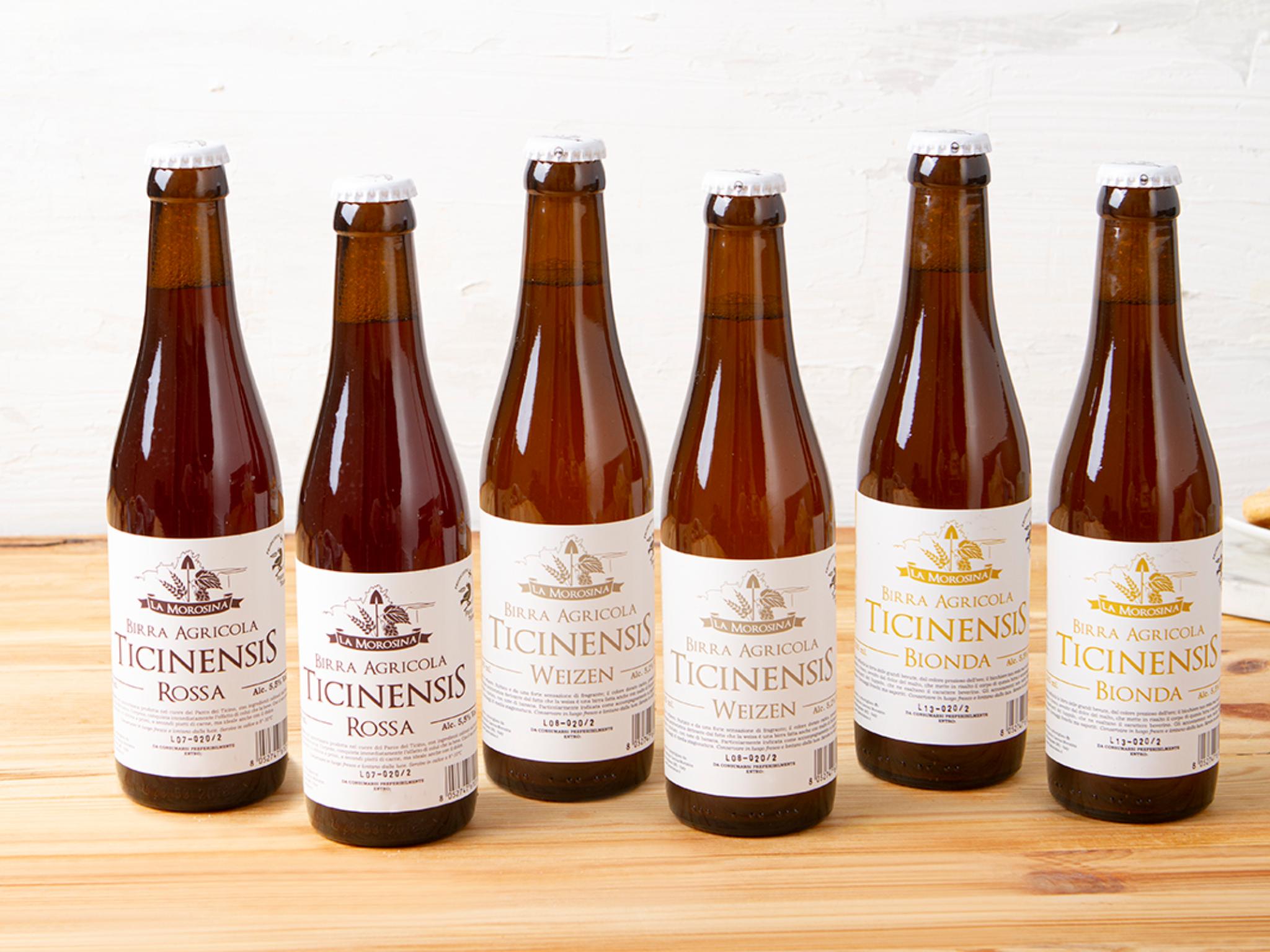 Degustazione bionda, weizen e rossa Ticinensis