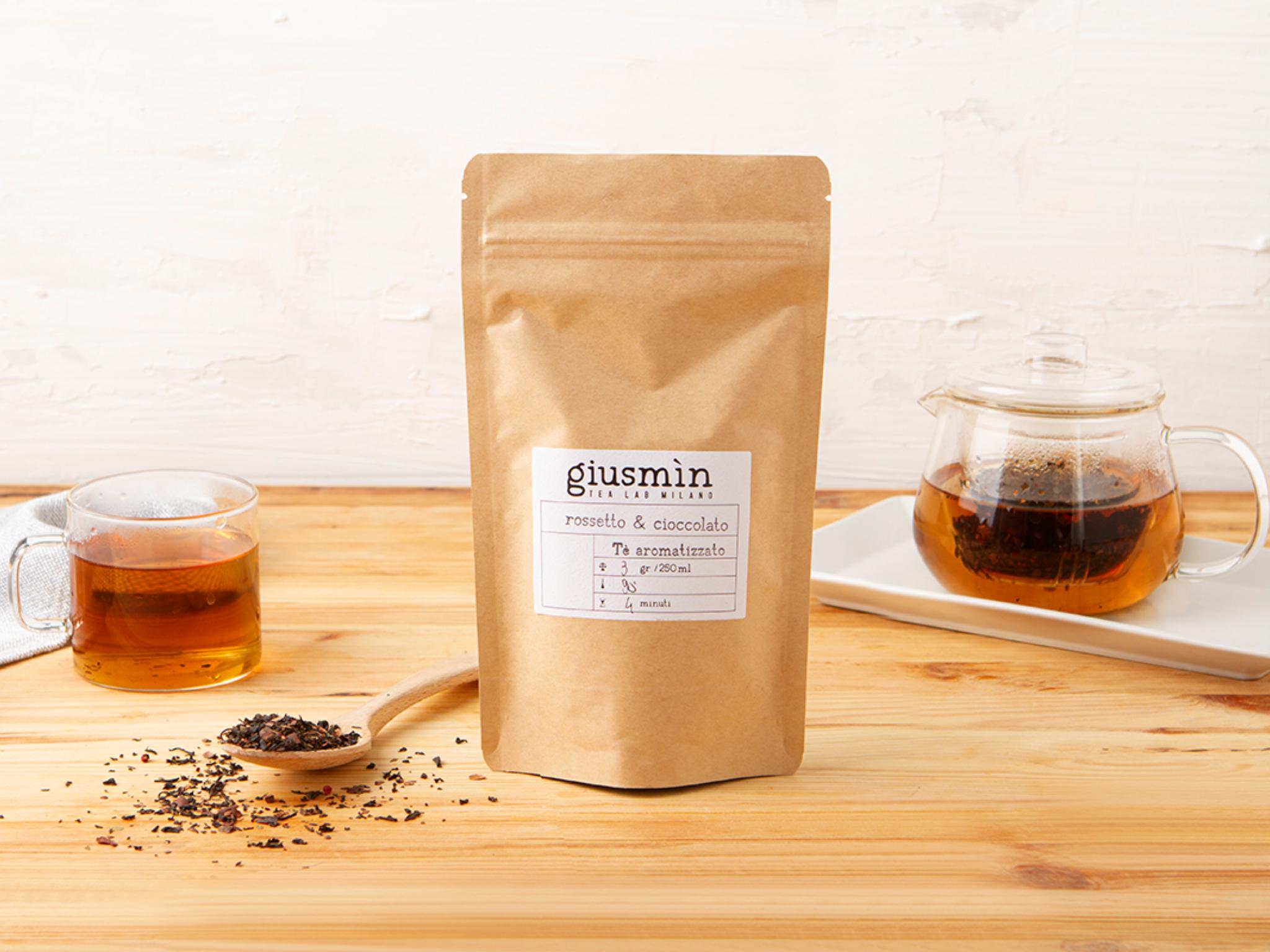 Tè nero aromatizzato al lampone e cacao