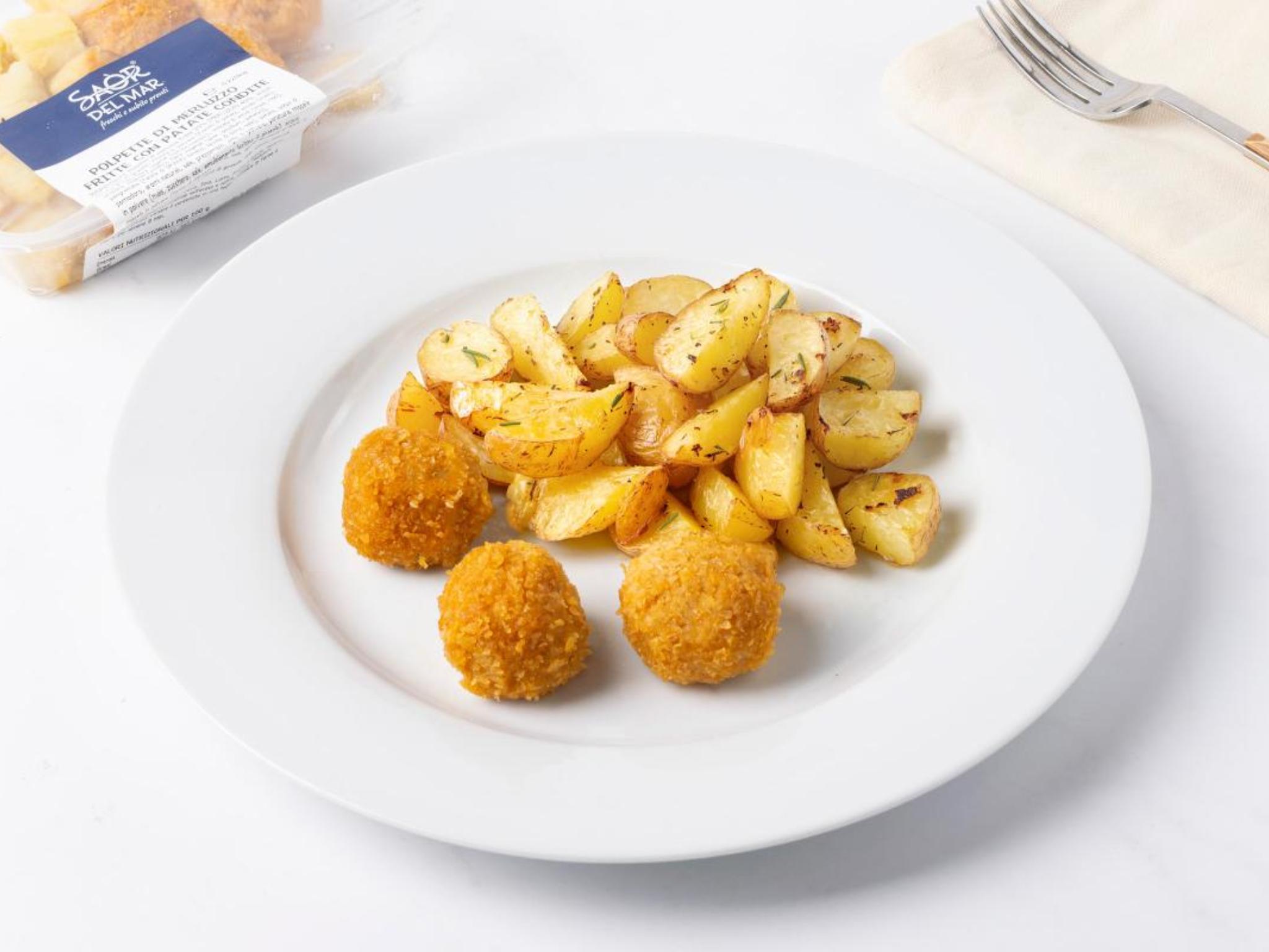 Polpette di merluzzo fritte con patate