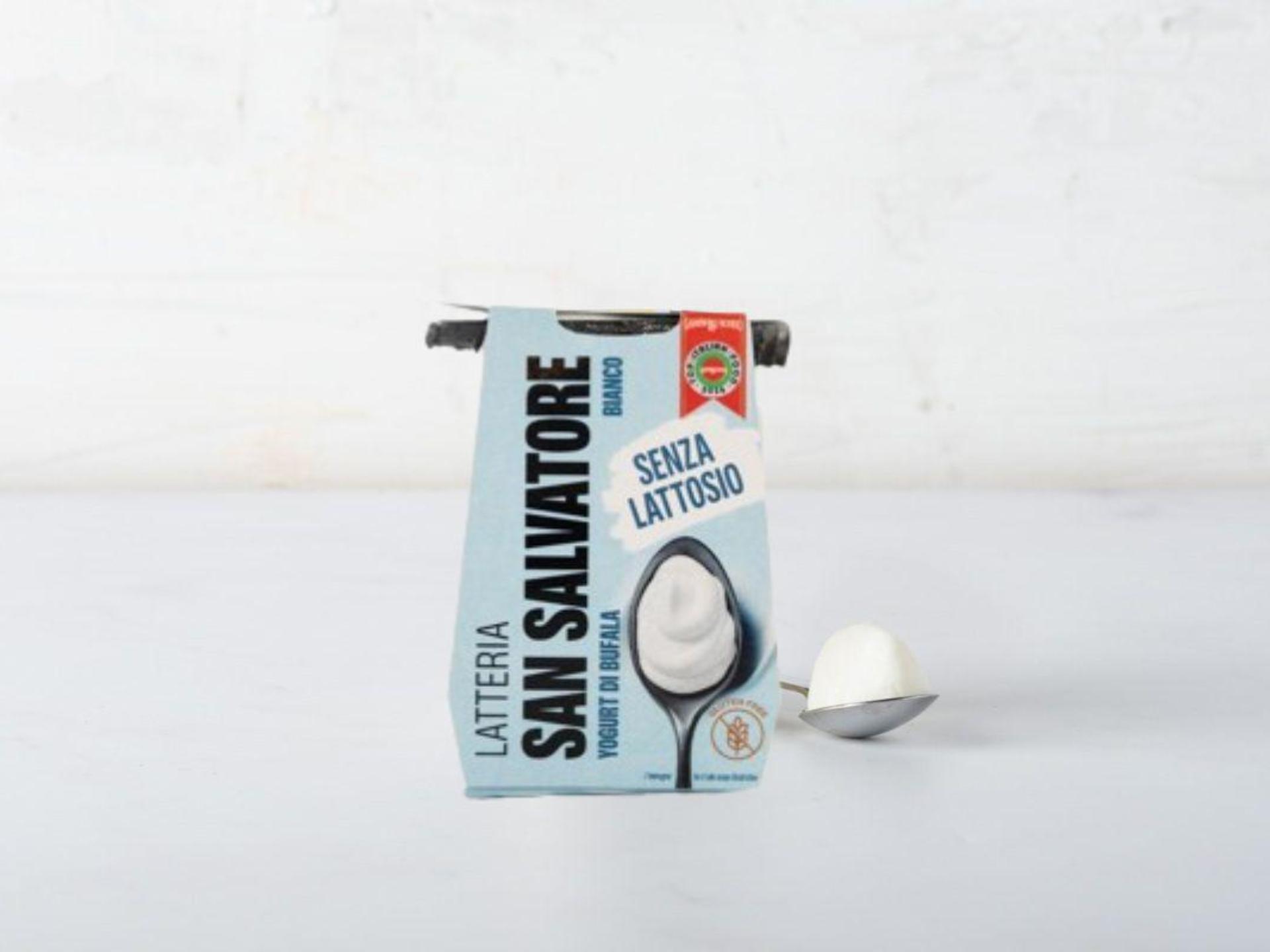 Yogurt di latte di bufala senza lattosio bianco